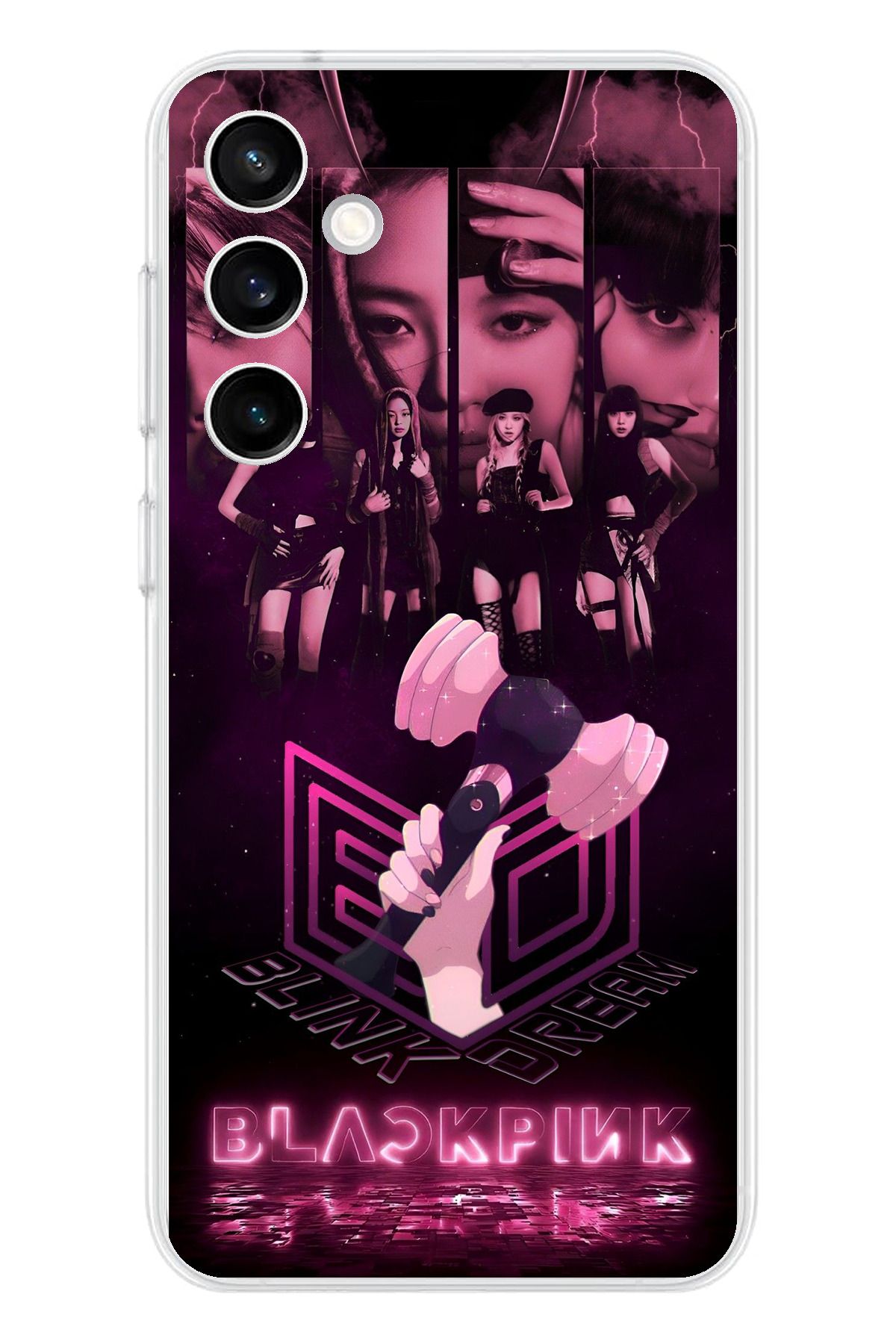 TechTree Samsung Galaxy S23 Fe Uyumlu Blackpink Poster Şeffaf Silikon Kılıf