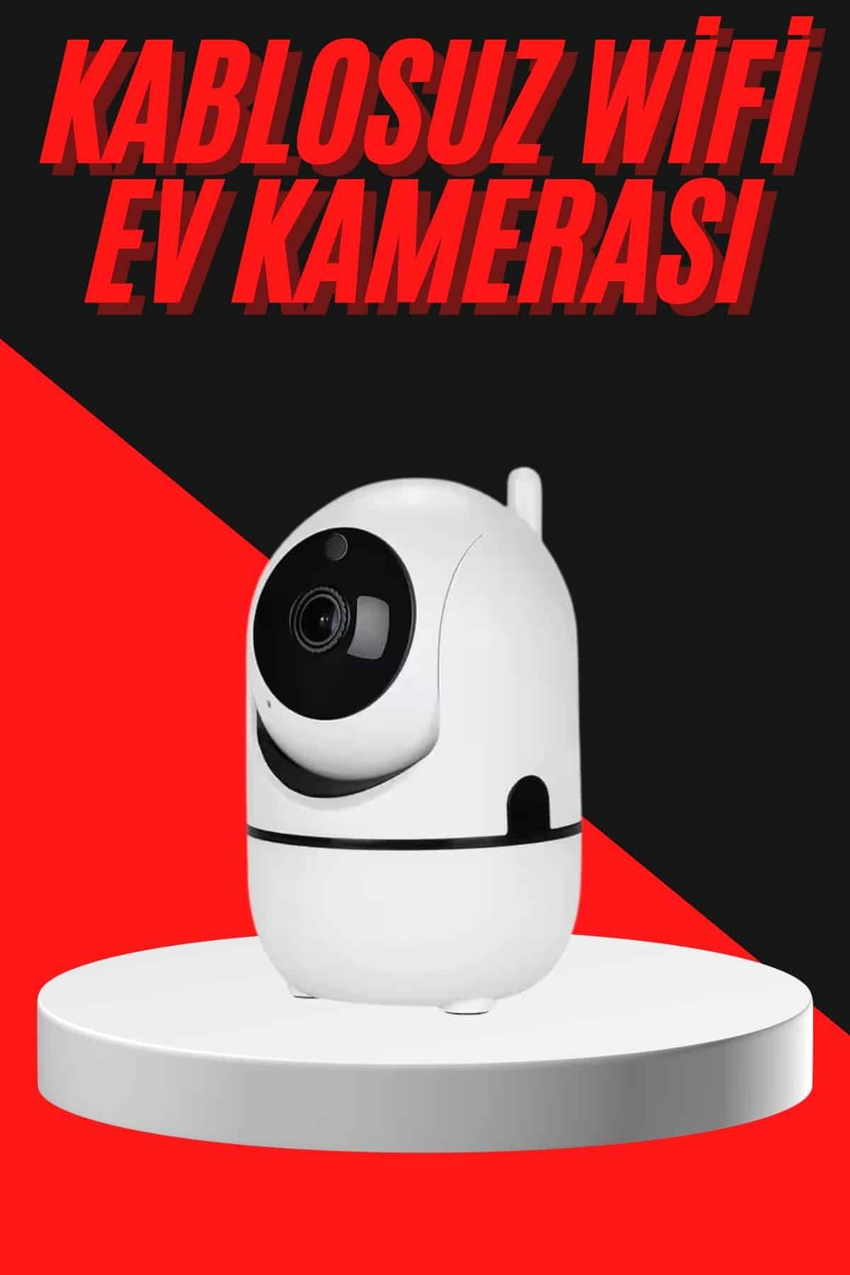 esey ticaret Baby Kamera Kablosuz 720P Beyaz 360 Derece Wifi Kamera Full HD 1080p