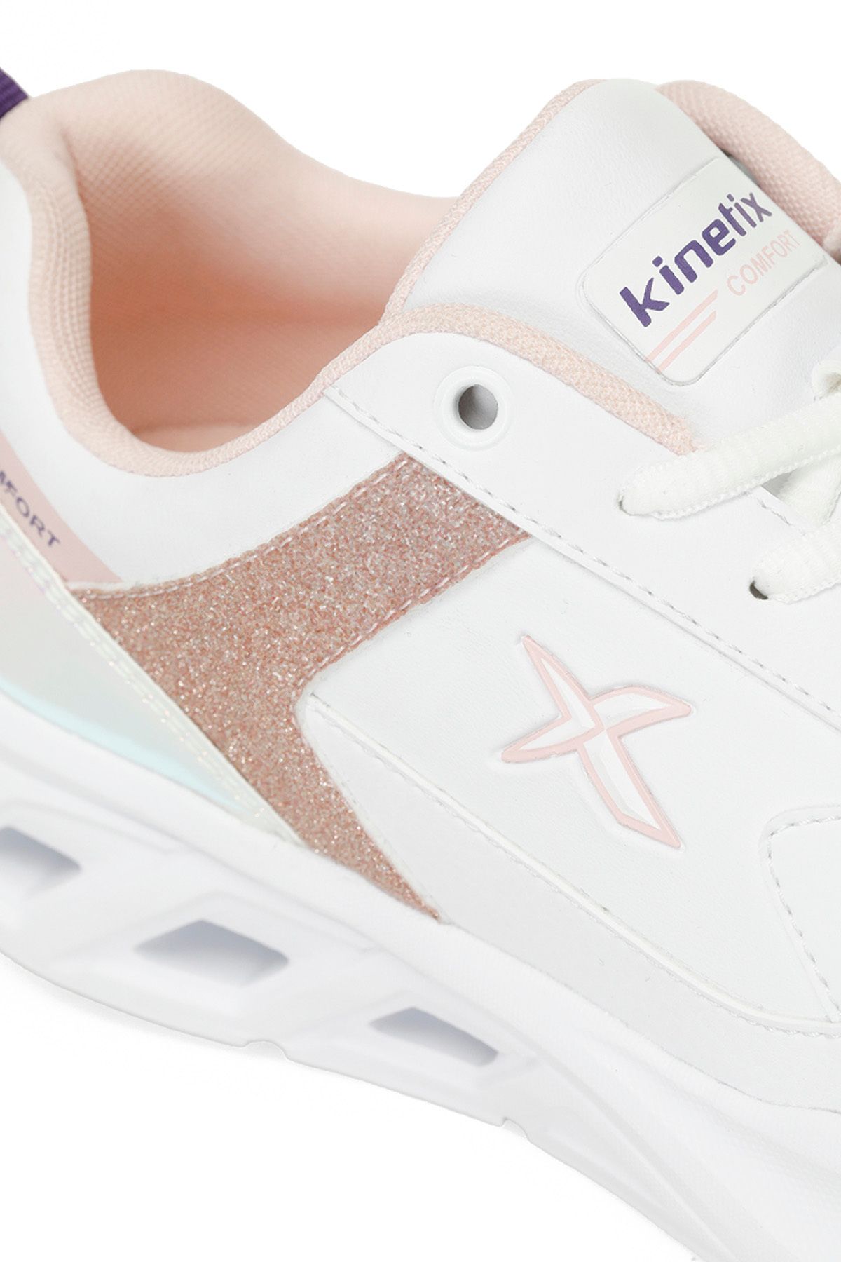 Kinetix-FERGUS J G 4PR Pantofi sport albi pentru fete 7