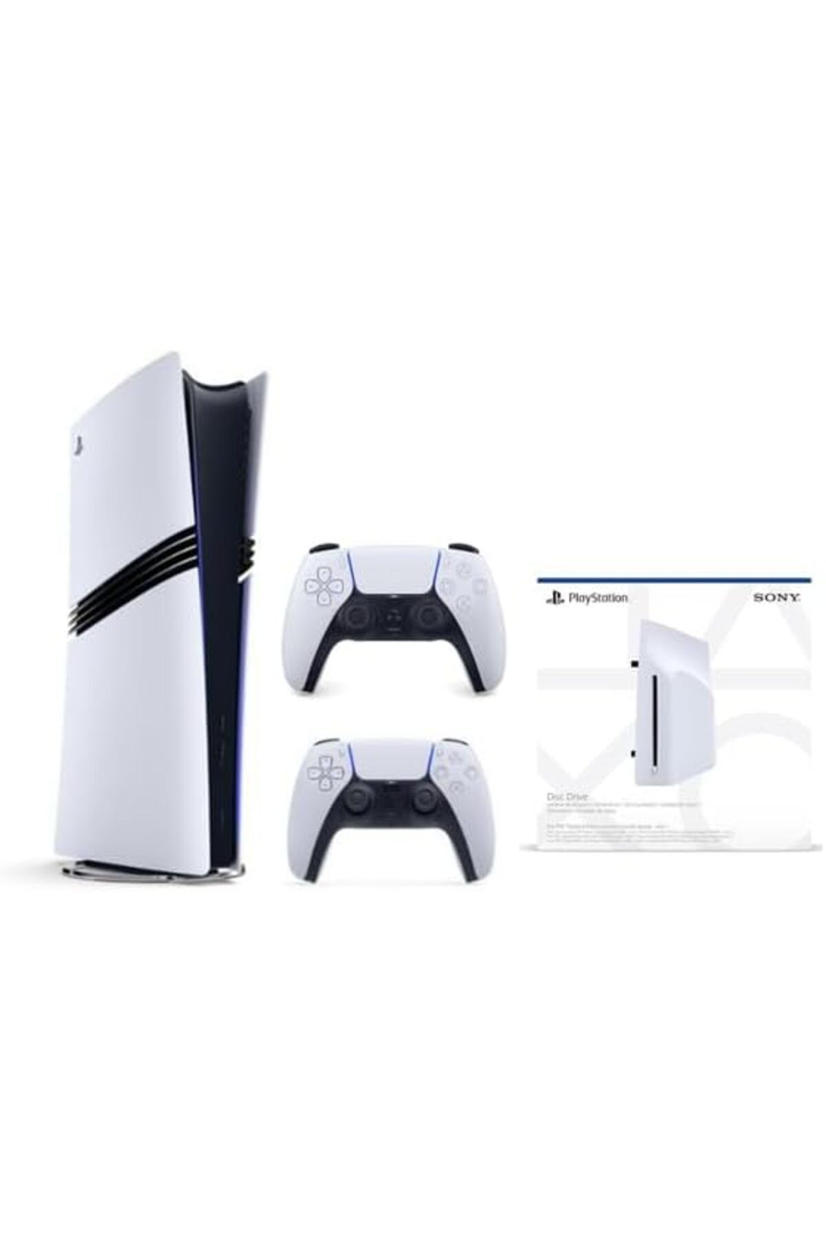 Sony-PlayStation 5 PRO Digital Console [NEW 2024 Model] with Extra Dual Sense White Controller + Dis 1