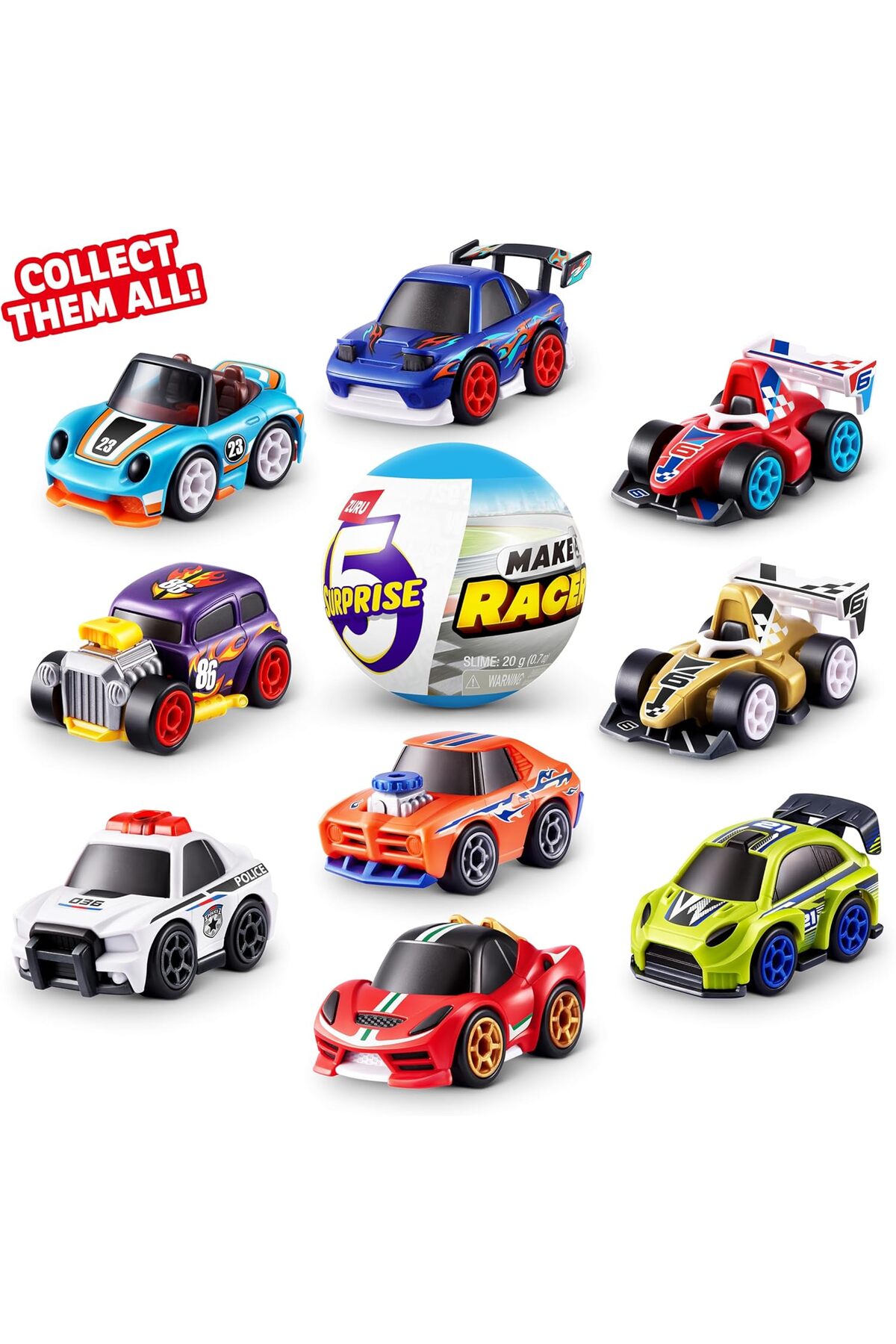 TOYFEST 1 Adet - Mini Brands Make A Racer Araba Sürpriz Paket - 1
