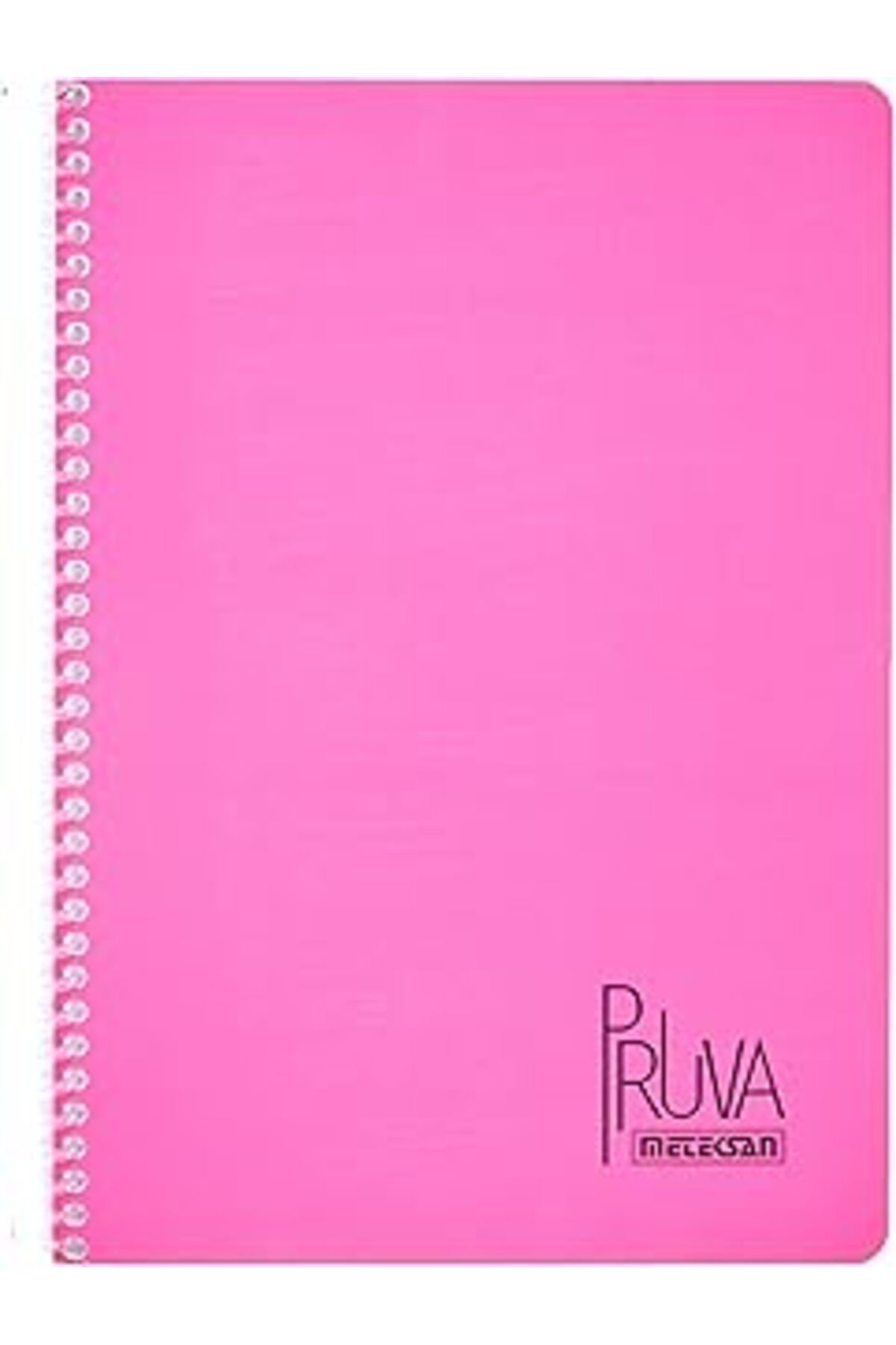Pazarcan Meteksan Pruva A4 Pet Spiralli Karton Kapaklı Defter 144 Yaprak - Çizgili - Fuşya