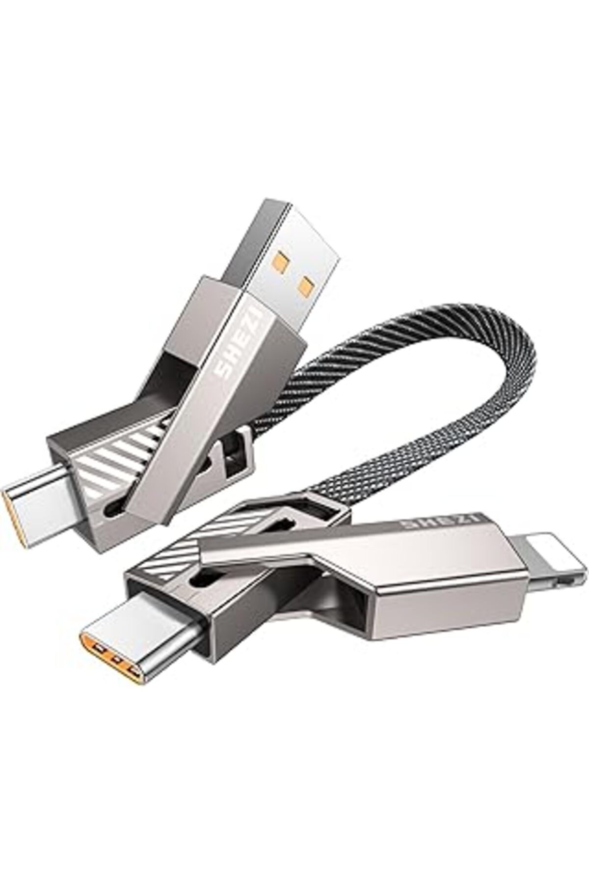 Karachil Vexipia 4'Ü 1 Arada Usb C Kablosu [45W Hızlı Şarj Ve Veri Senkronizasyonu] Düz Örgülü Usb C - Usb C
