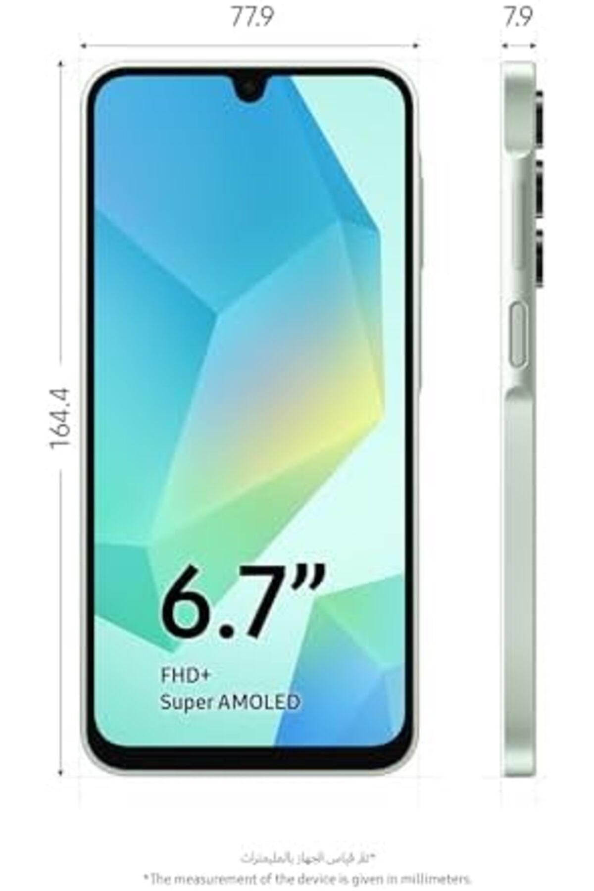 Samsung-سامسونج جالكسي A16 ثنائي الشريحة، (RAM) 4 جيجابايت، سعة تخزين 128 جيجابايت، أخضر فاتح 6