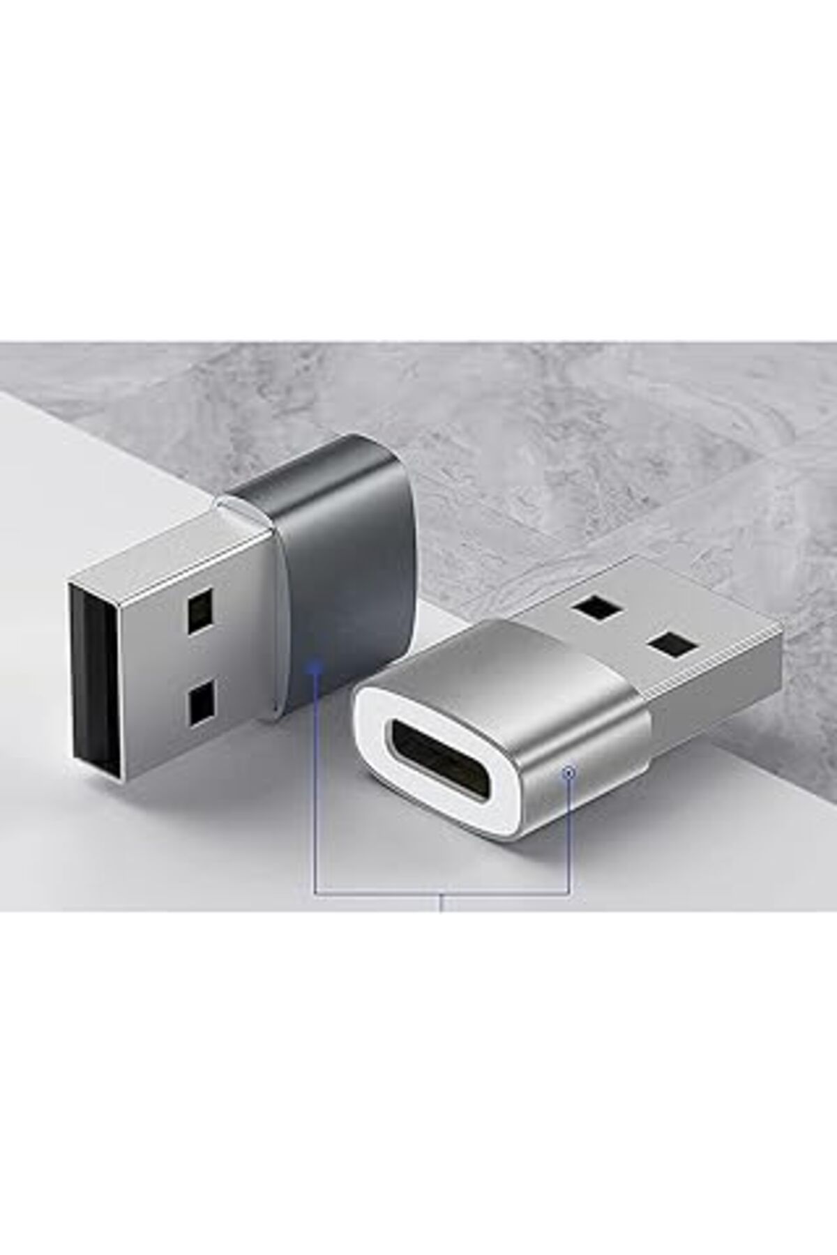 Pazarcan Jouis Dönüştürücü Adaptör Araç Car Play Hızlı Şarj Usb To Type C Mini Otg Adaptör Usb 3.1 To Type-C