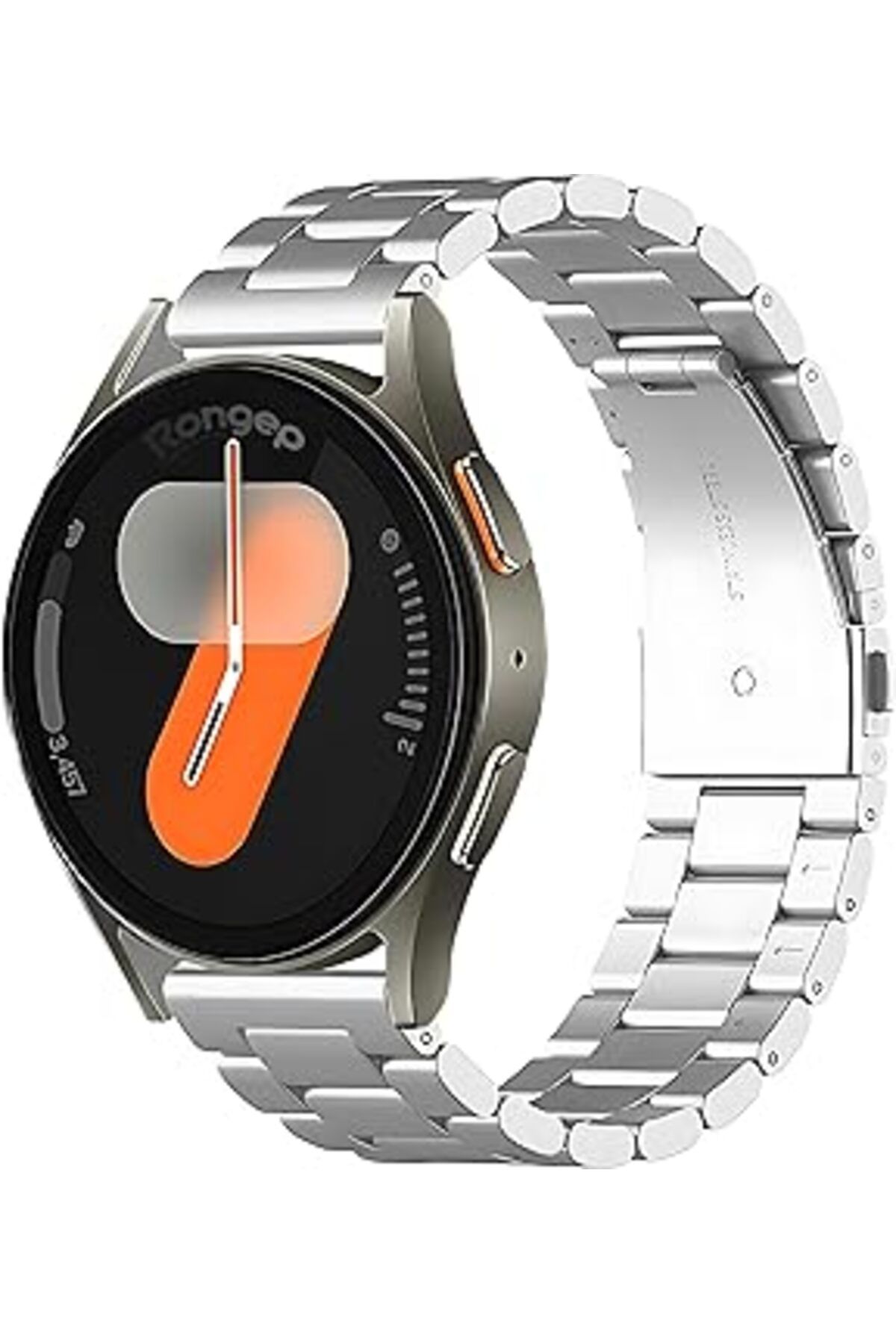 Qedii Rongep Bakla Model 20Mm Çelik Kordon Samsung Uyumlu Galaxy Watch 7/6/5/4 Serisi (40Mm/44Mm) Watch 6