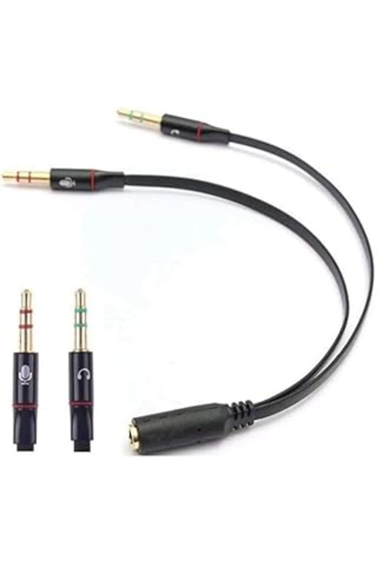 TBSProjects Alfais 4457 Kulaklık Mikrofon Çevirici Ayırıcı Dönüştürücü Çoklayıcı Adaptör