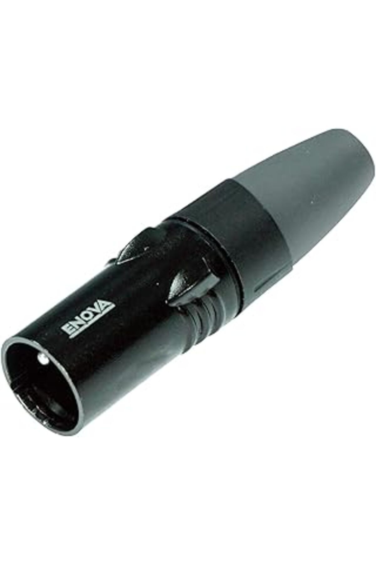 TBSProjects Enova Xlr Kablo Konnektörü Erkek 3-Pin Siyah Muhafaza Ve Gri Koruma, Lehim Bağlantı Yuvaları