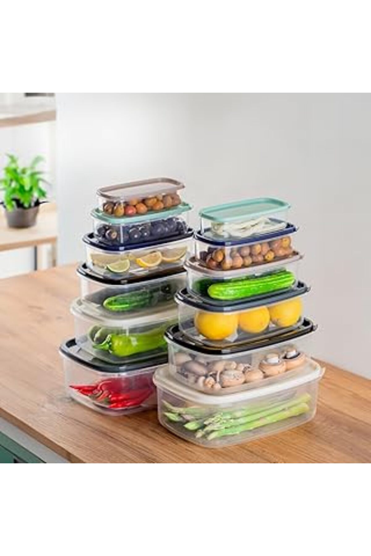 Mu Art-1002 12 Li Deep Freezer Microwave Storage Container - Multi-Purpose Food Storage Container Set 1