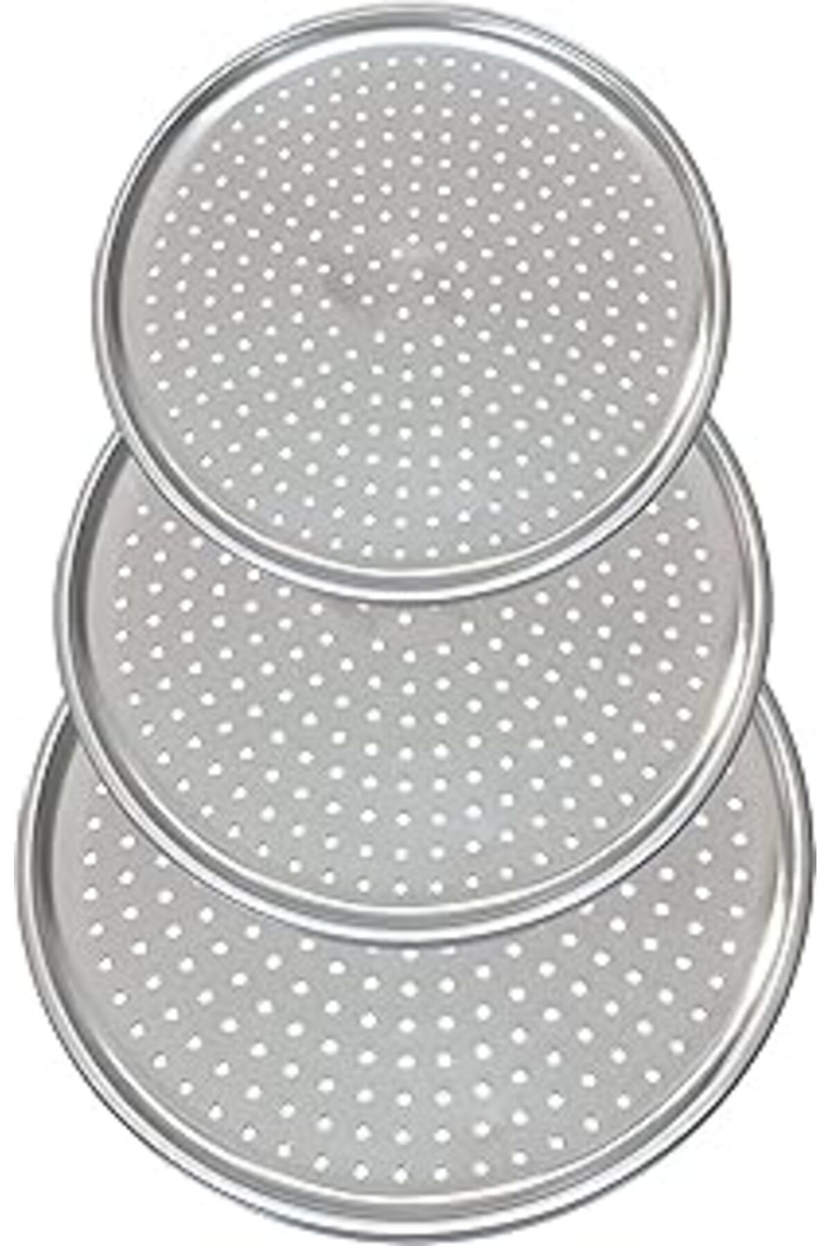 Pazarcan Orret Home Paslanmaz Çelik Pizza Tepsisi,Delikli Lahmacun Ve Pizza Tavası,Fırın Tepisisi (36 Cm)