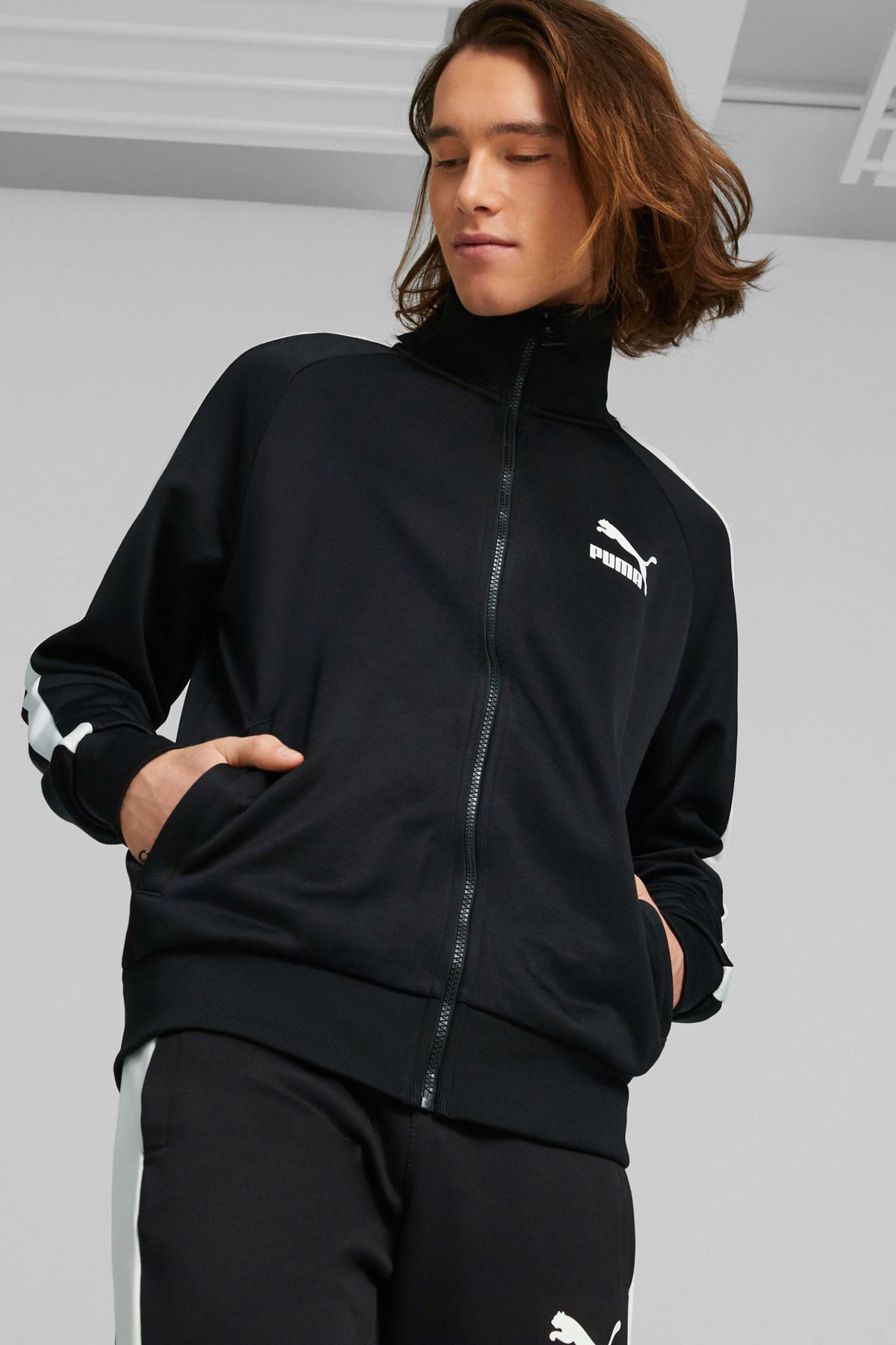Puma Iconic T7 Track Jacket Pt Siyah Erkek Fermuarlı Sweatshirt — مشکی Iconic T7 Track Jacket PT