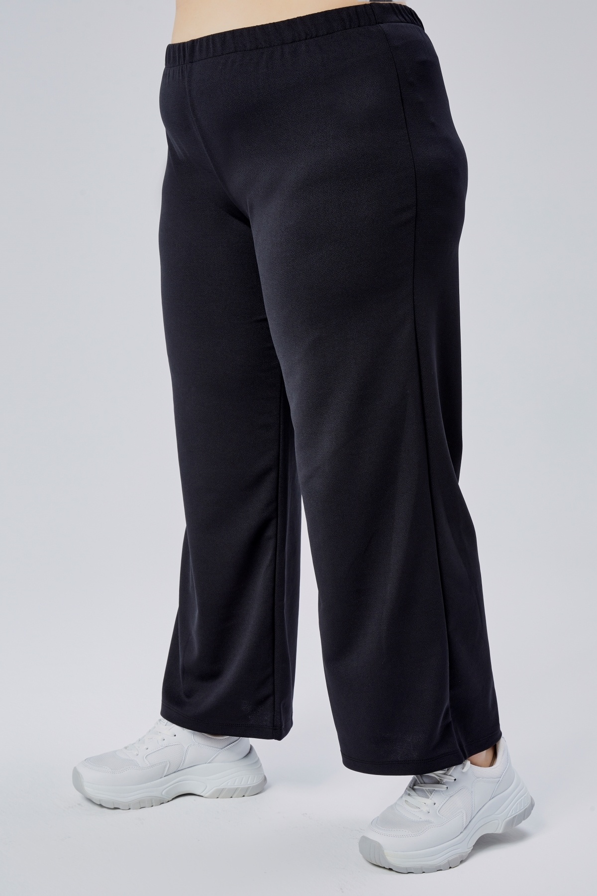 Curvy Trend Pantaloni Elastici Cu Picioare Largi, Drepte, Marimi Mari Femeie - 48