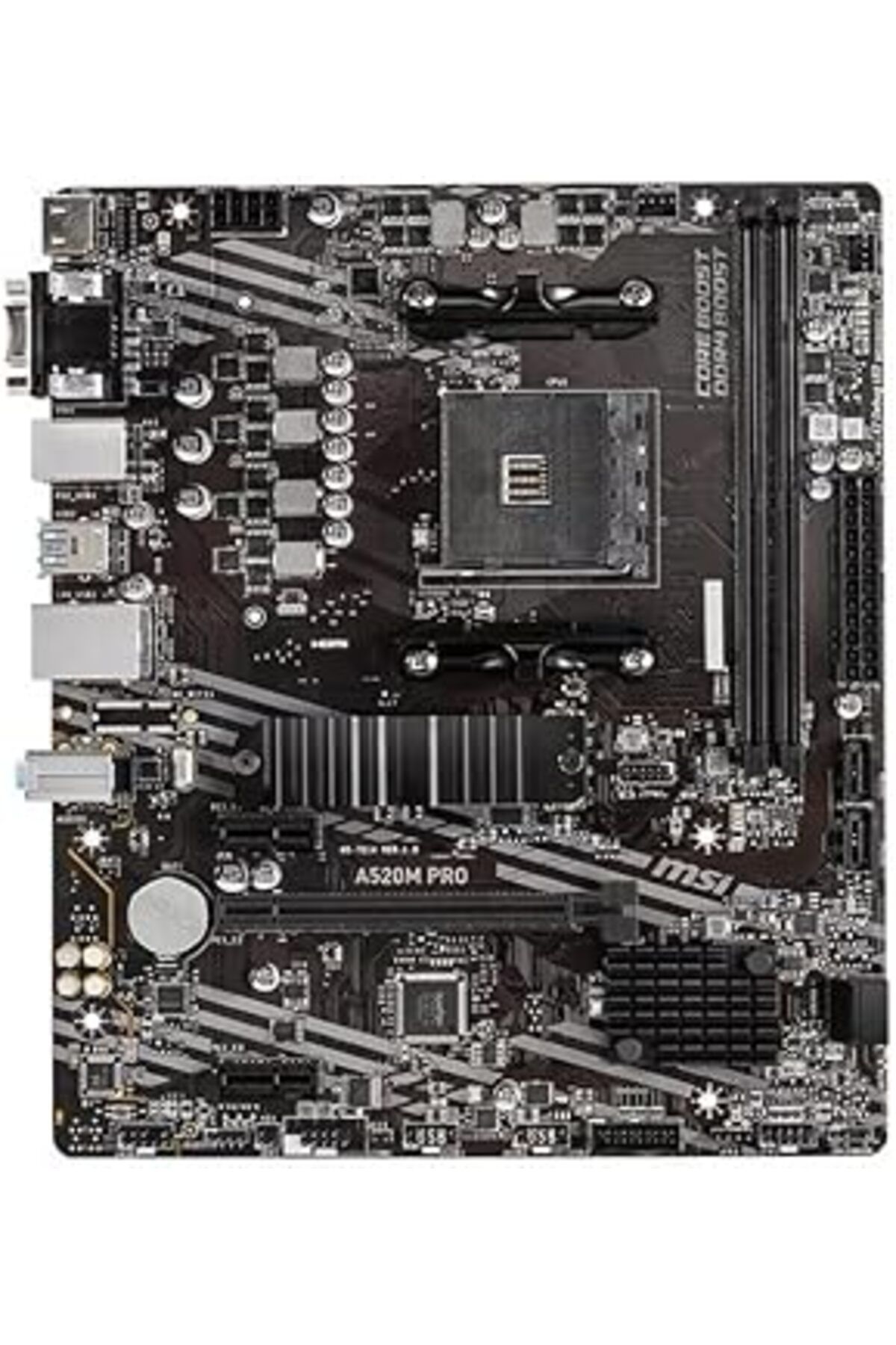 Pazarcan Msi A520M Pro Am4 Ddr4 4600(Oc) Vga Dvi Hdmi M.2 Usb3.2 Matx Anakart