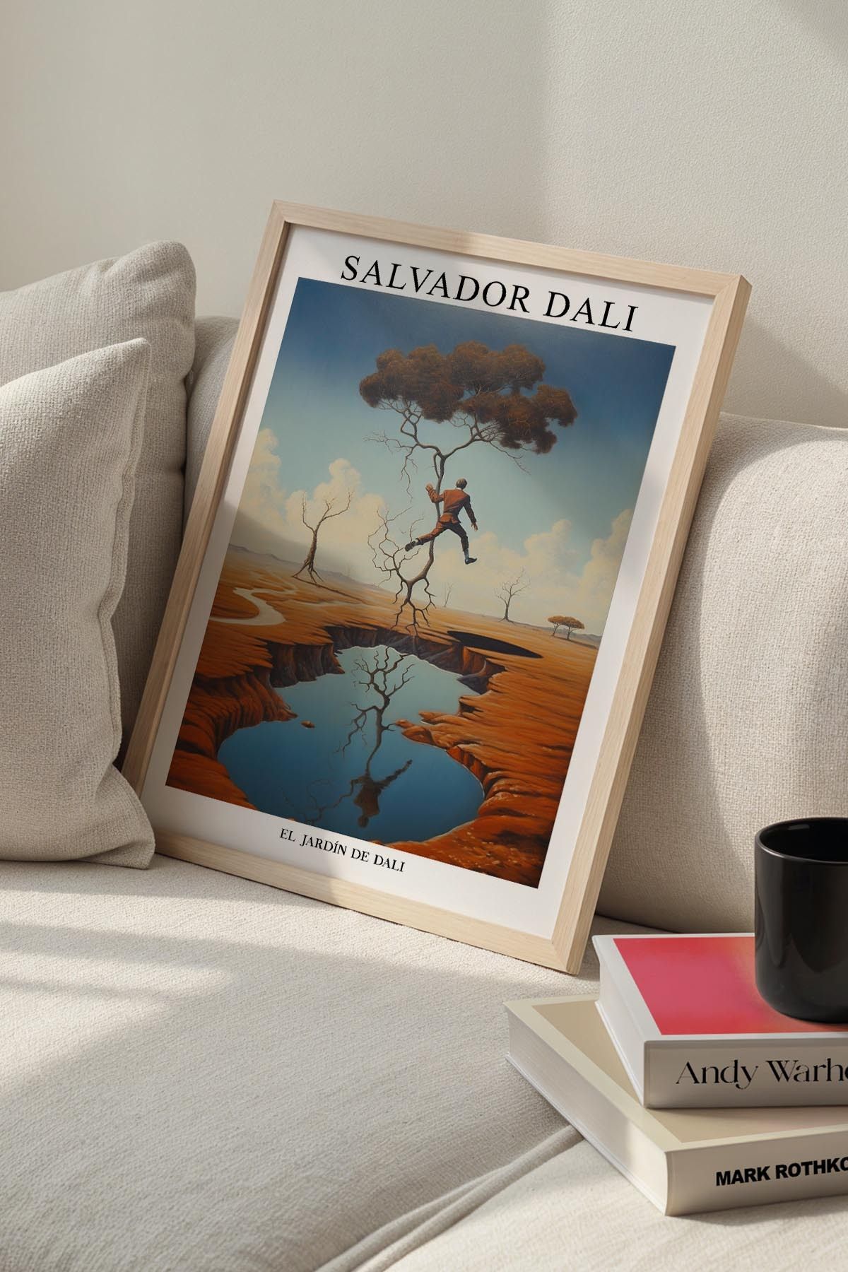 Artiera Pictură Murală Cu Rame Din Lemn Salvador Dali Uscat Și Umbre - 30 x 40