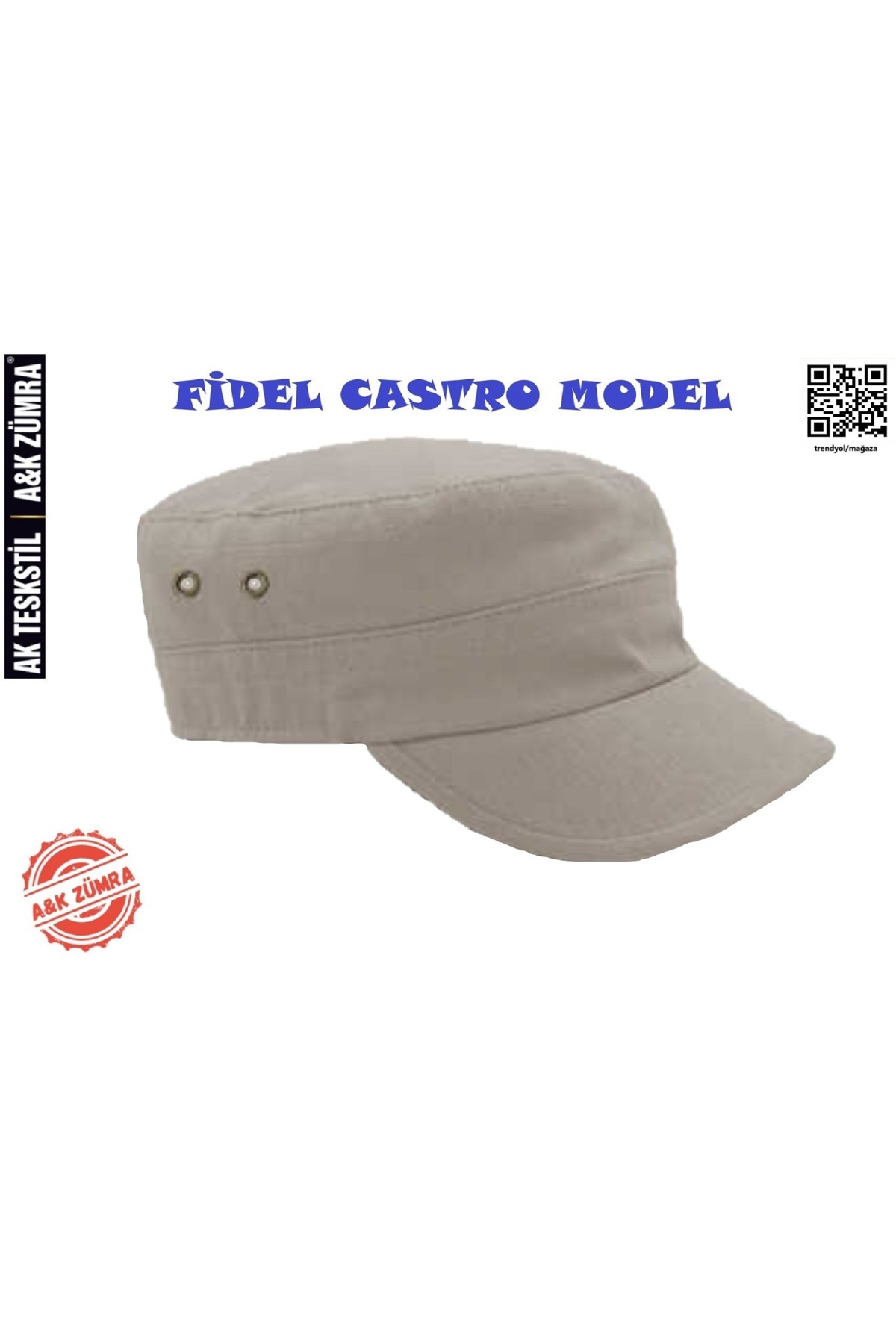 A&K ZÜMRA-Men's 100% Cotton Castro Cone Cap & Hat 2