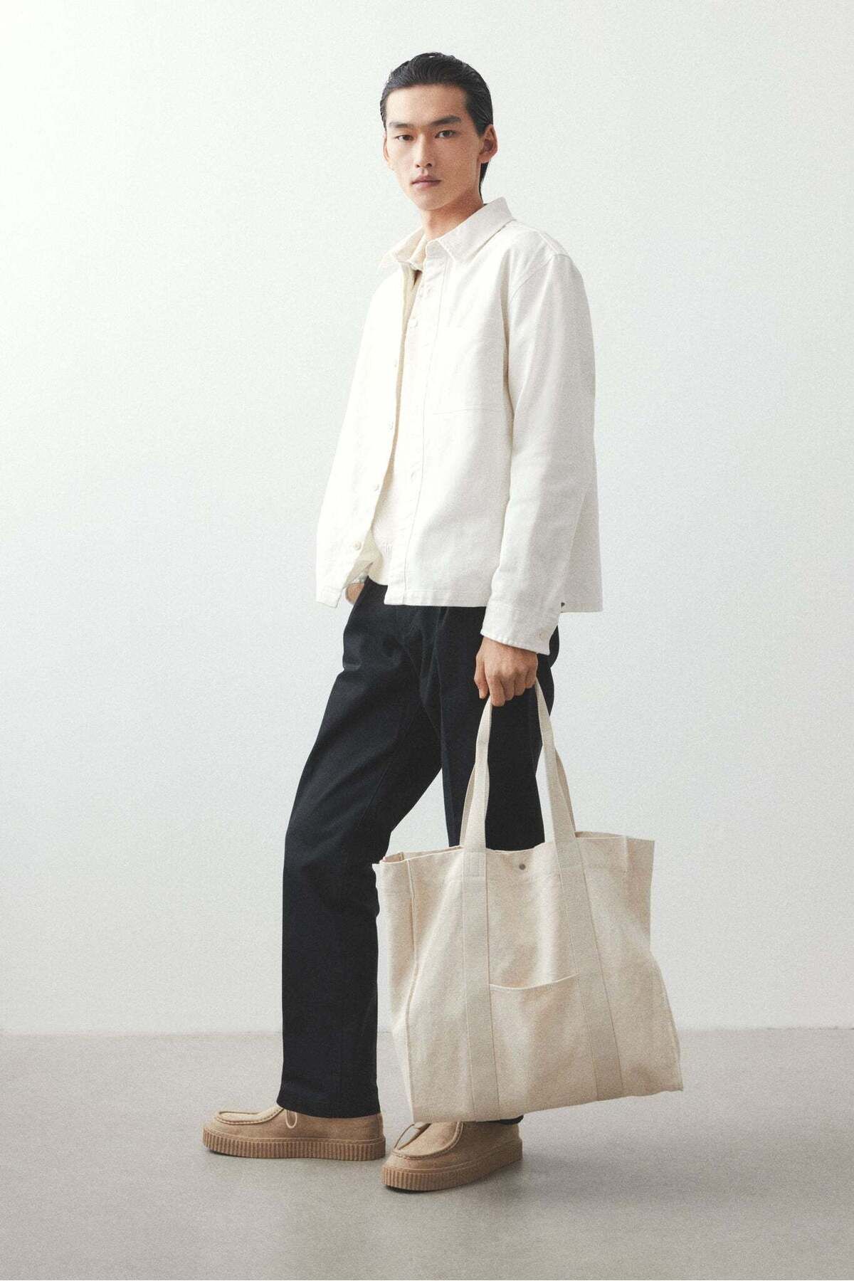 H&M-Regular Fit Cotton twill overshirt 4