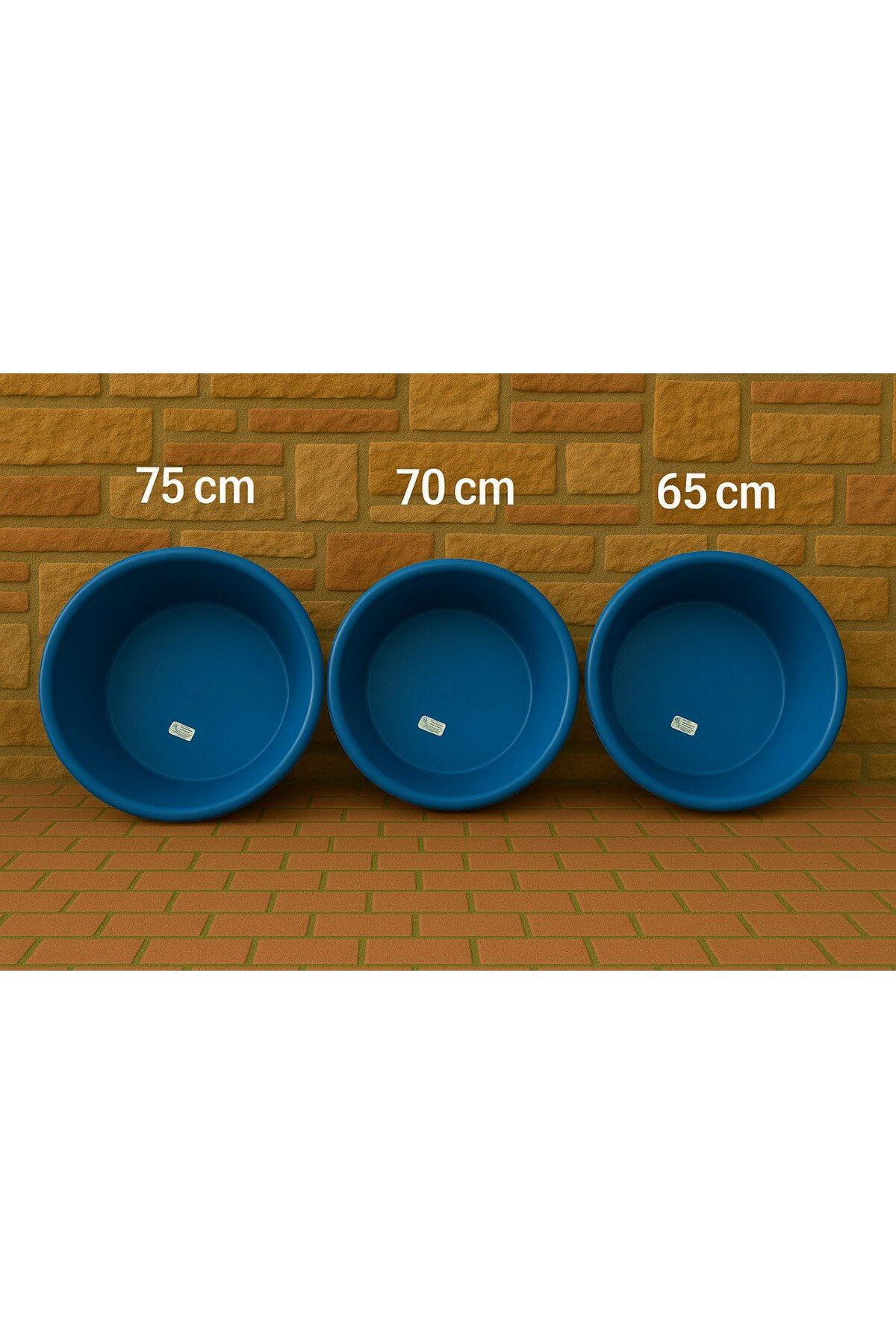 Metler 3 Boy Kırılmaz Yumuşak Plastik Leğen ,Salçalık,Hamur Yoğurma Çamaşır Leğeni (75Cm,70 Cm,65 Cm)