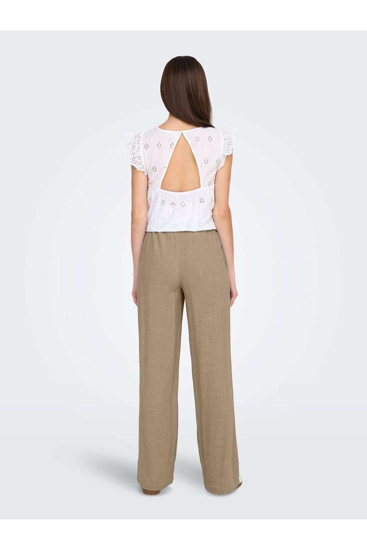 ONLY-Hose Gerade geschnitten Mittlere Taille Hose 4