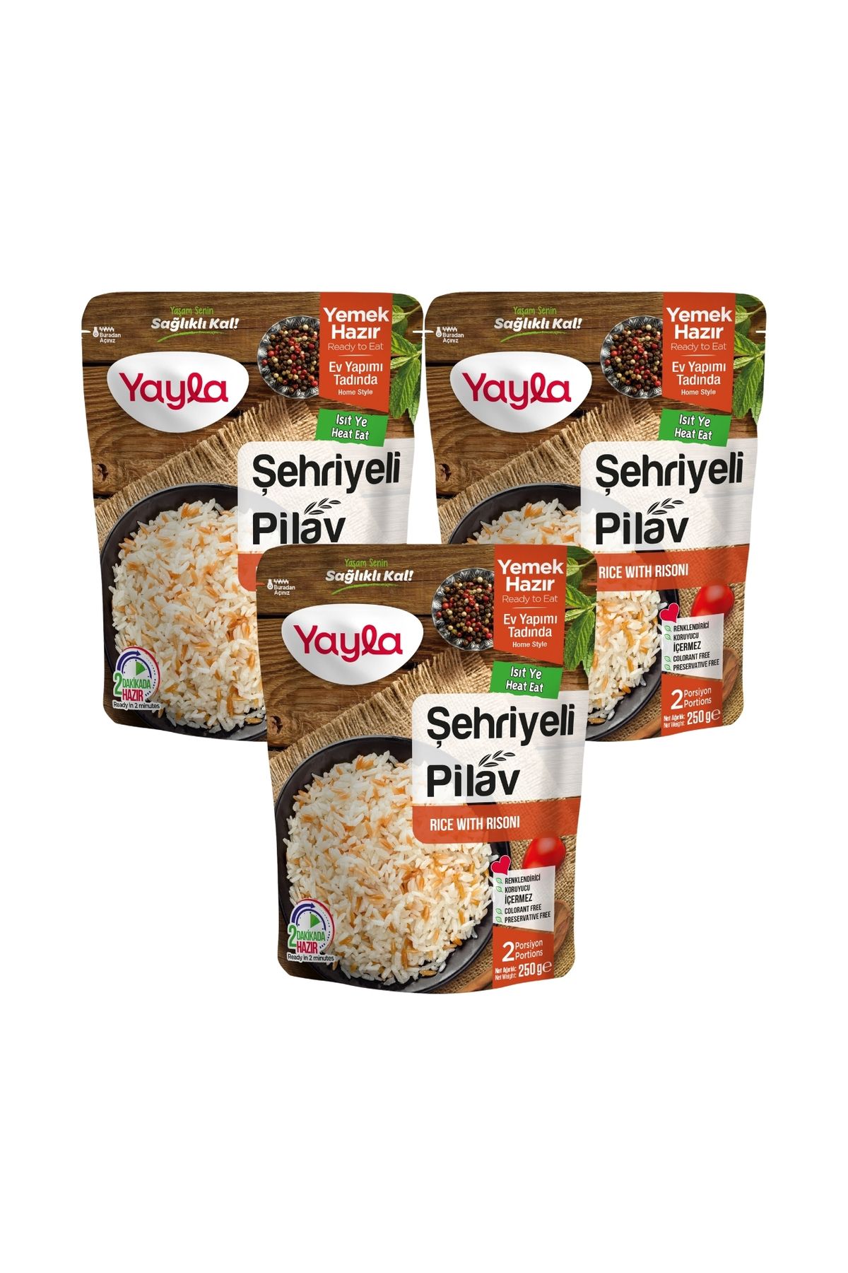Yayla Yemek Hazır Şehriyeli Pirinç Pilavı 250 gr X3