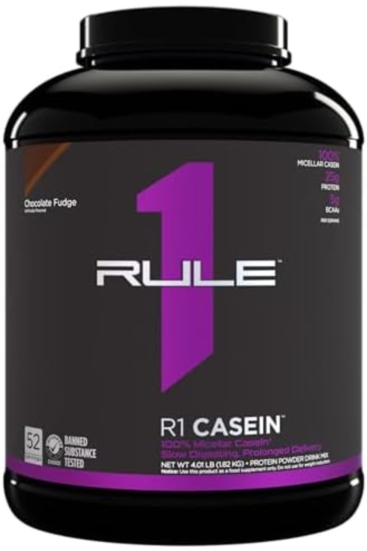 Rule 1-Rule1 1 Protein R1 CASEIN 55 SERV CHOCOLATE FUDGE 4.11LB 2