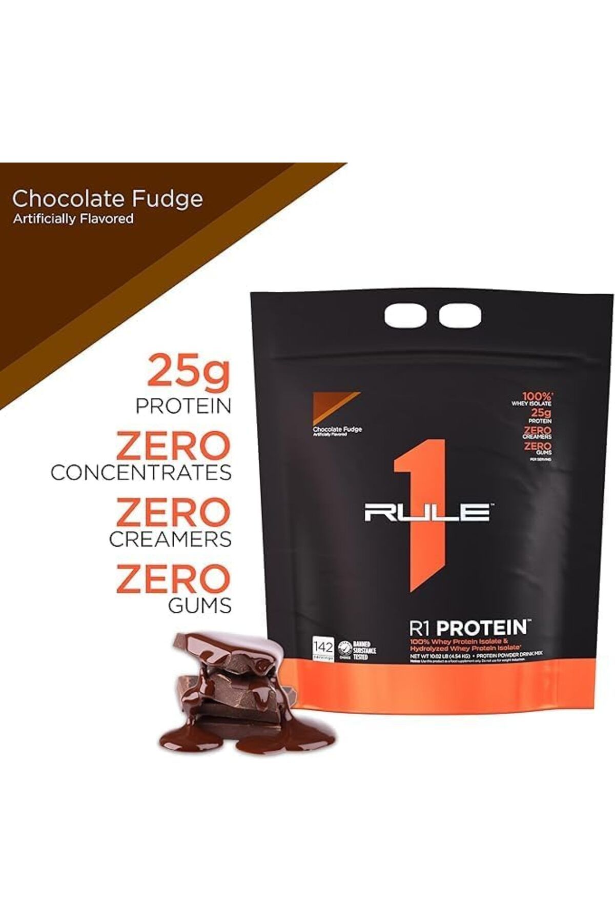 Rule 1-R1 Protein Chocolate Fudge Whey Isolate 4