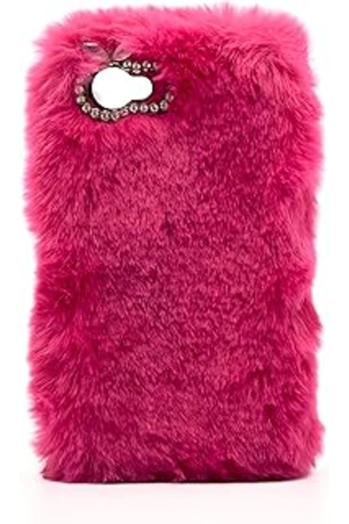 Karachil Lg Q6 Uyumlu Tüylü Yumuşak Peluş Silikon Kılıf (Pembe)