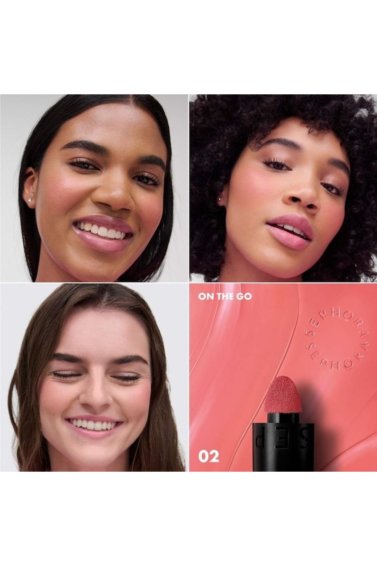 SEPHORA-Blush & Go Longwear Matte Liquid Blush 2-in-1 Lip & Cheek Color 02 On The Go 7ml 2