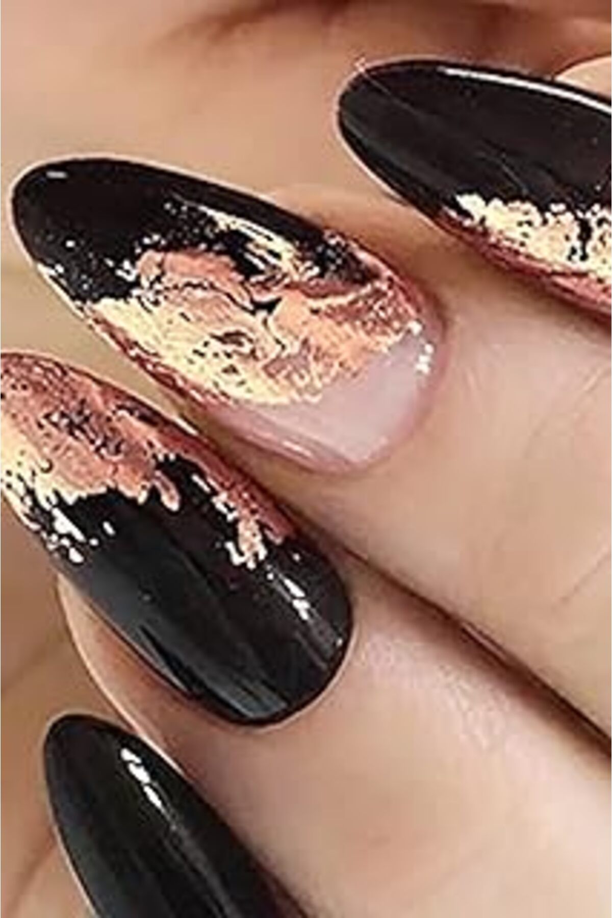 Karachil Artikel Rose Gold Renk Transfer Tırnak Dövmesi, Tırnak Sticker, Nail Tattoo, Nail Art