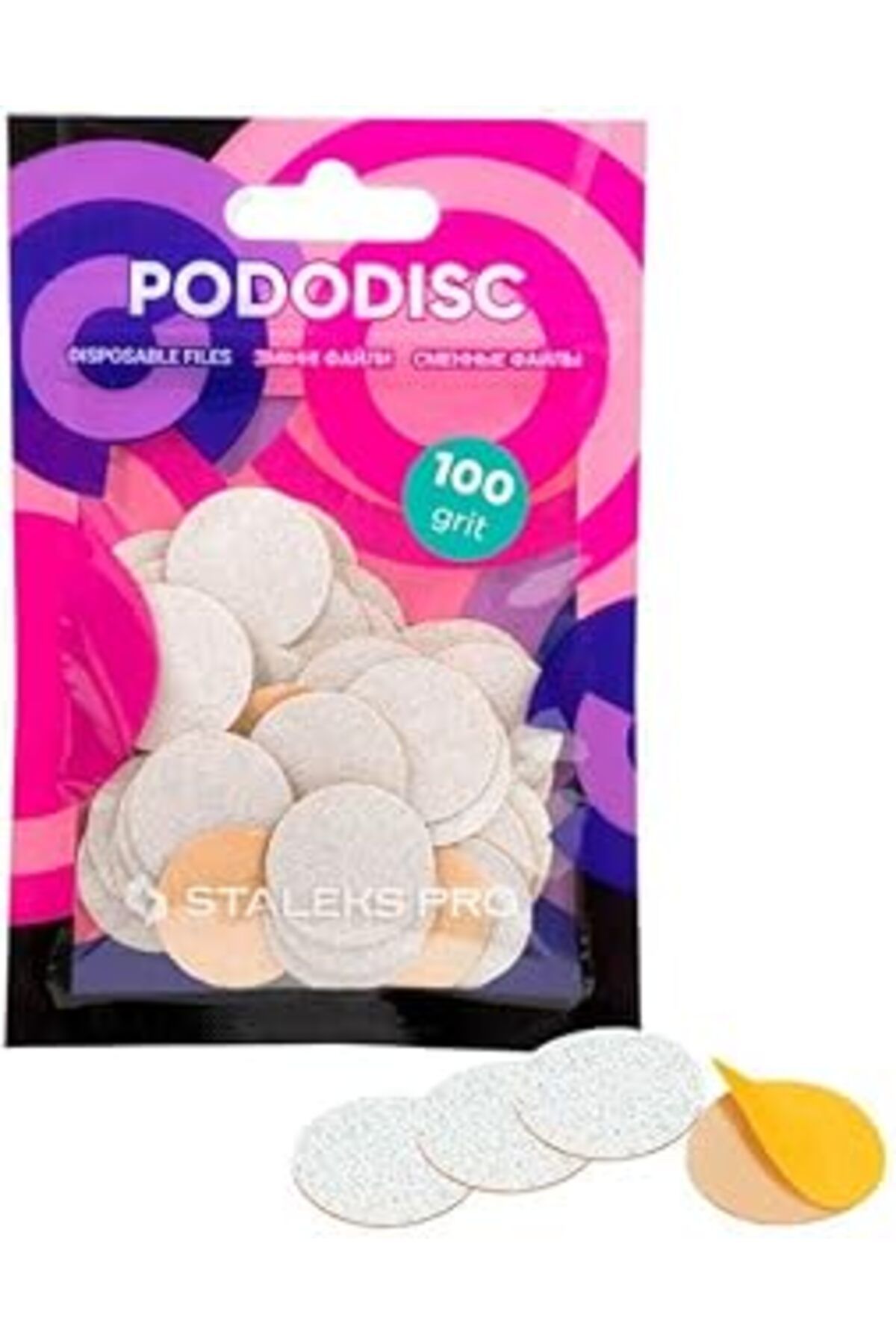 Karachil Staleks Pro Pododisc 50 Zımpara Diski 20 Mm Tırnak Torna Makineleri Için, Pedikür Için Özel (Granül
