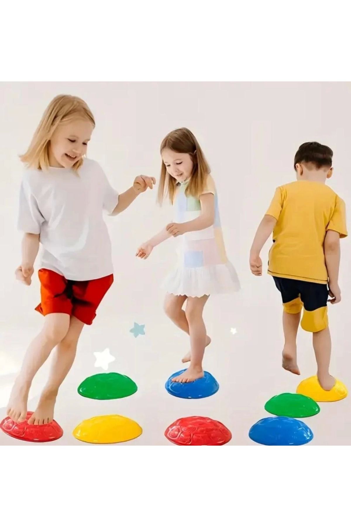 ÇERÇİCİ Çocuk Yarım Küre denge Ve Koordinasyon Adası 6 Lı Set