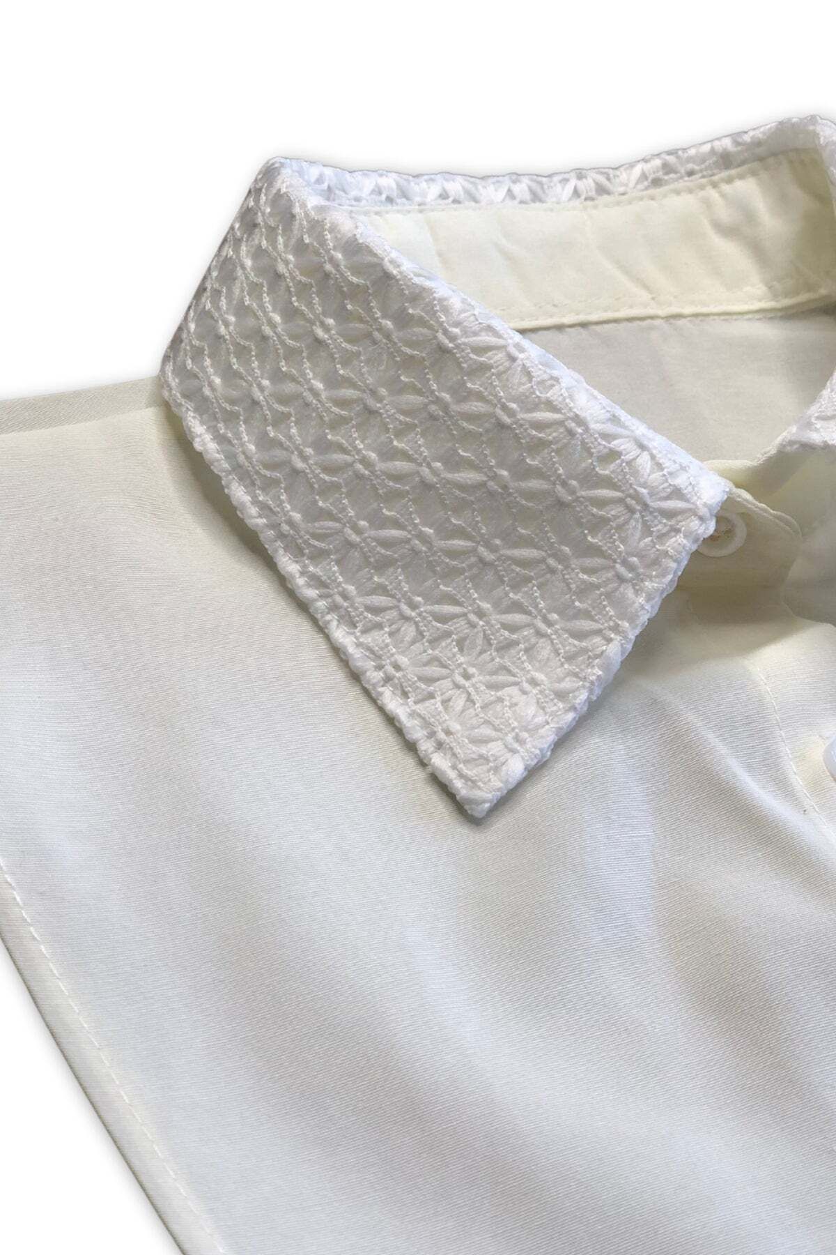 mirach-Mirach Textile Damen-Hemdkragen mit Spitzendetails – Limitierte Auflage der Lilyum-Kollektion – handgefertigt 5