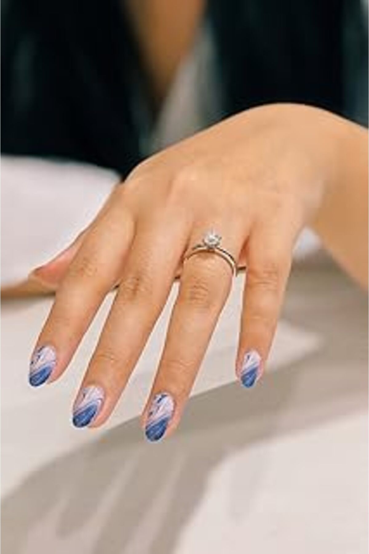 Karachil Artikel Ebruli Desen Tırnak Dövmesi, Tırnak Tattoo, Nail Art, Tırnak Sticker