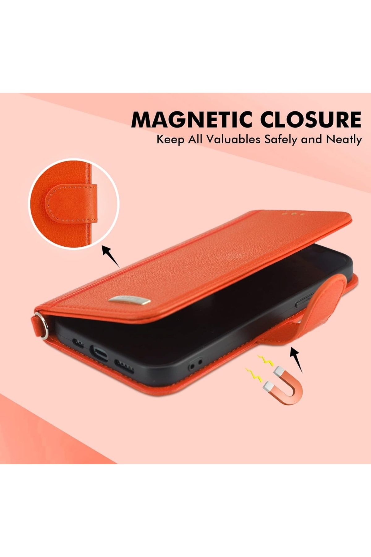 Wiko-Husă de protecție cu rabat pentru Wiko T10 5G Lairtte, piele PU/TPU, roșu, 6,5 inchi 2