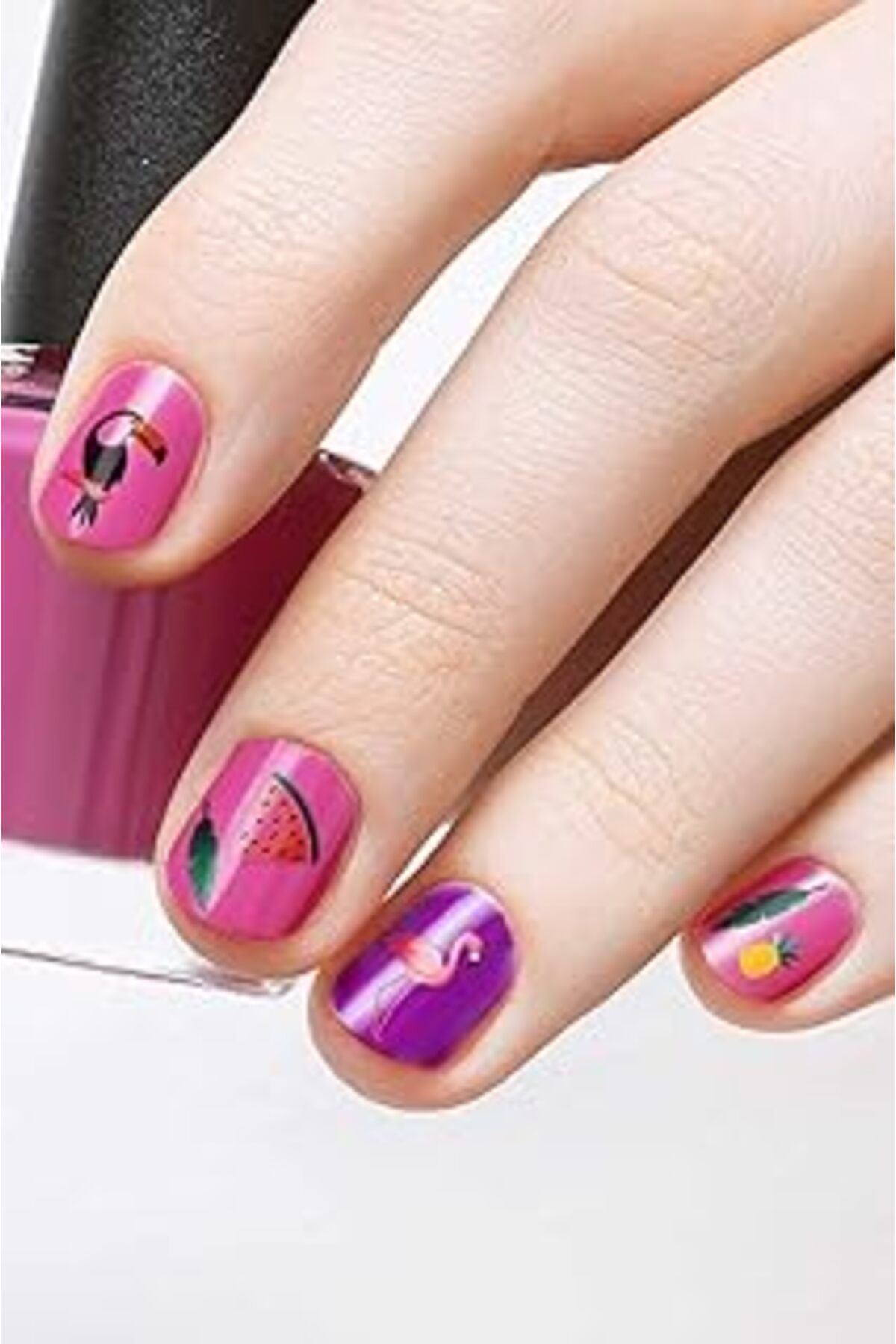 Karachil Artikel Tropik Tırnak Dövmesi, Tırnak Tattoo, Nail Art, Tırnak Sticker