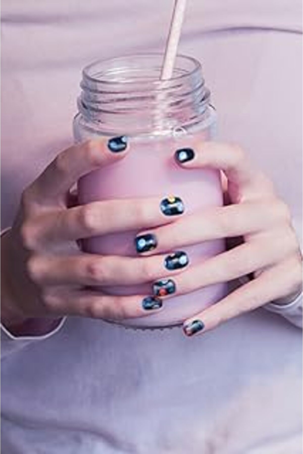 Karachil Artikel Daireler Tırnak Dövmesi, Tırnak Tattoo, Nail Art, Tırnak Sticker