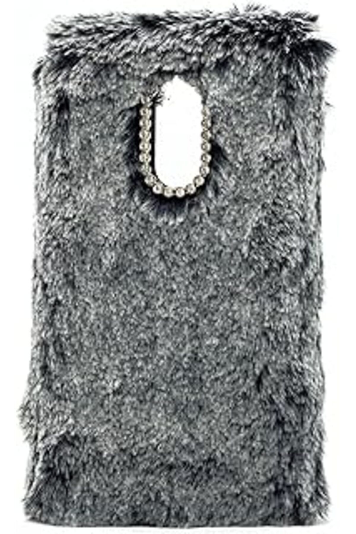 Karachil Xiaomi Redmi Note 4X Uyumlu Tüylü Yumuşak Peluş Silikon Kılıf (Gri)