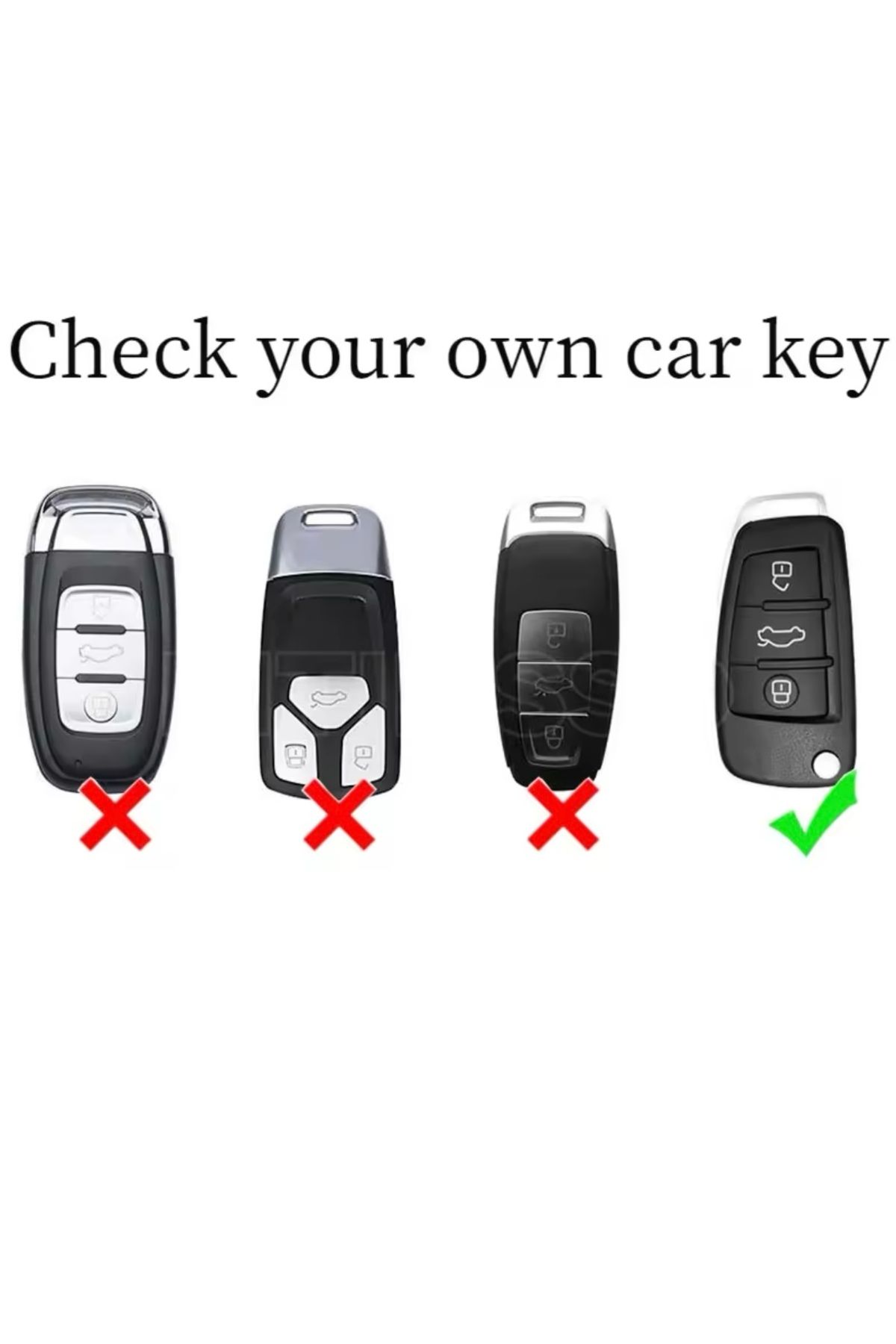 YıldızTuning-Audi Q7 Premium Transparent Smoked Key Case Cover 2