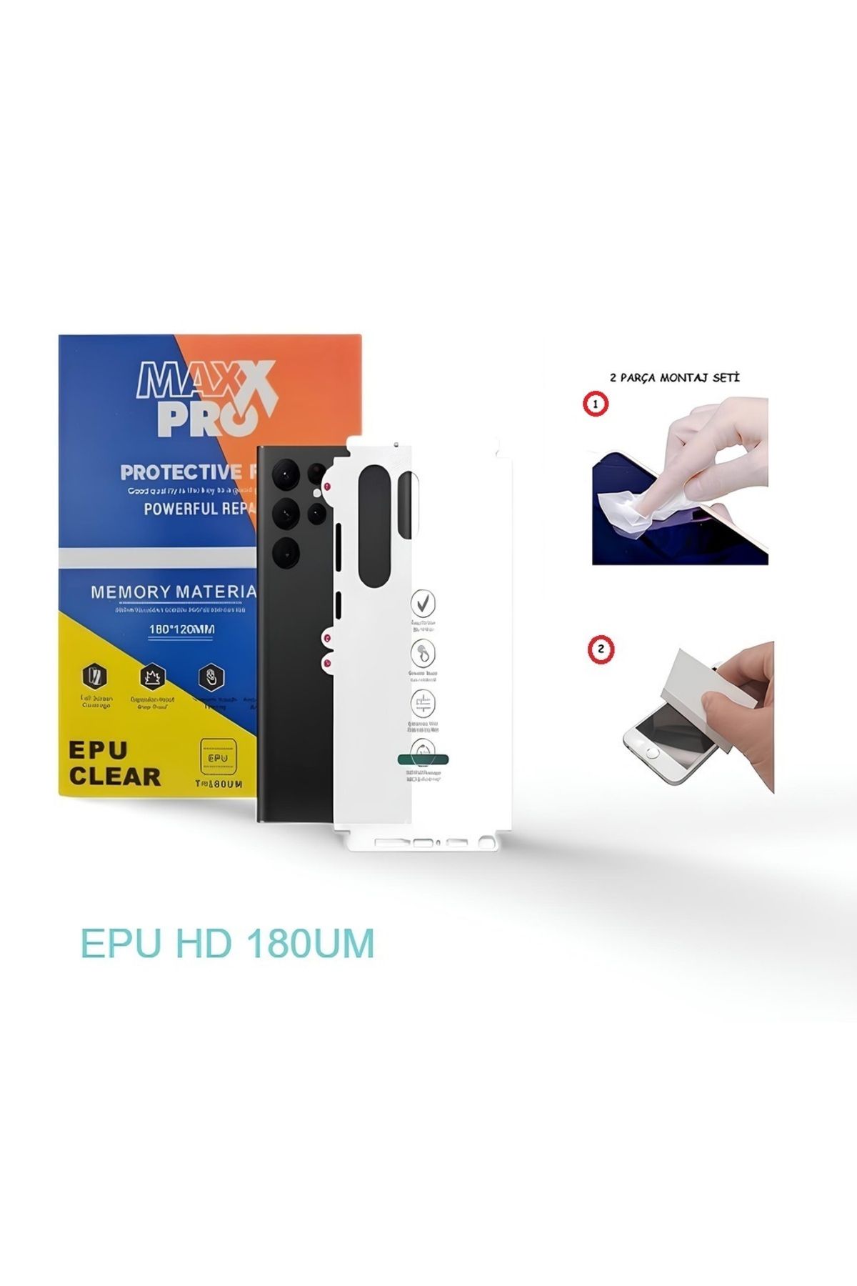 tkgz Xiaomi BLACKSHARK 2 NANO Full Arka Kaplama Esnek ULTRA İnce - MAXXPRO - EPU HD