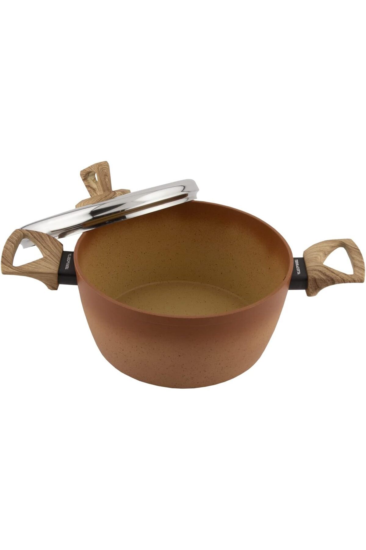 ALSAIF-Amercook Terracotta Non Stick Casserole Cooking Pot,colour: Orange,size: 28cm 4