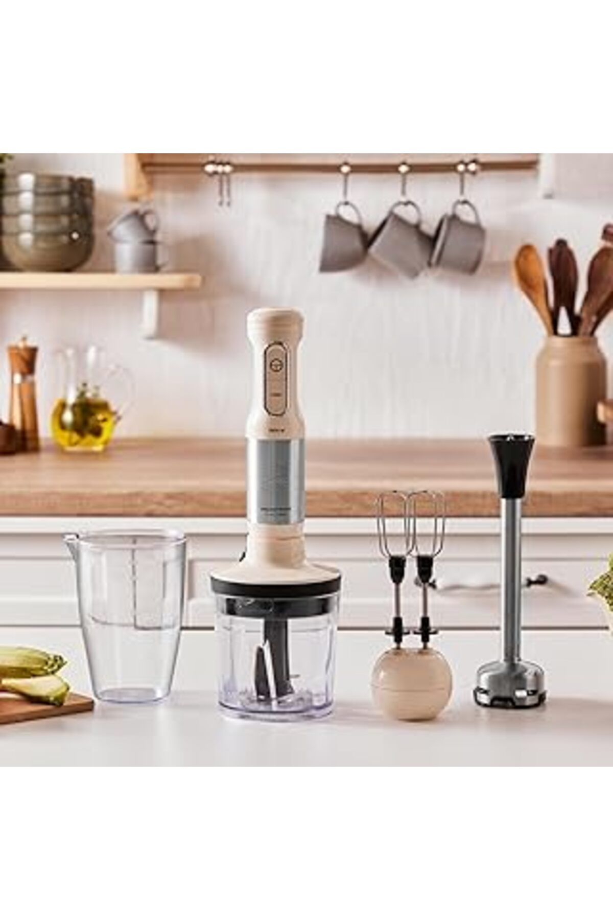 Karachil Karaca Mastermaid Prosteel 1500W Blender Seti Soft Cream-Inox