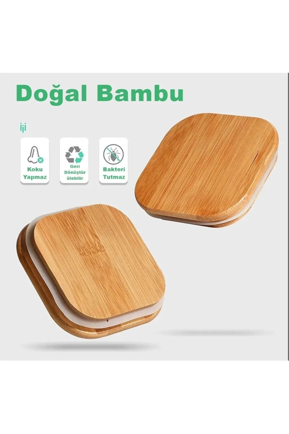 Kuka-Bamboo Lid Borosilicate Glass Storage Container Set of 3 Small Size 9X8 2