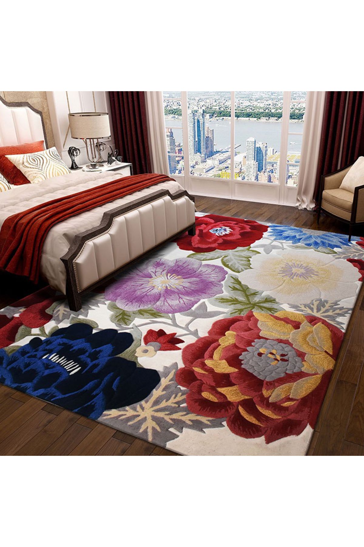 sharpdo-Soft Indoor Large Modern Area Rugs Shaggy Patterned Fluffy Carpets Suitable 4