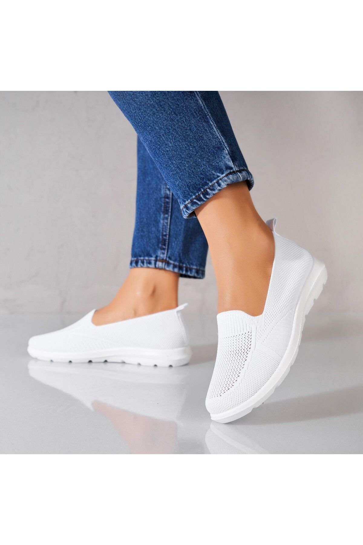 Joana Pantofi Dama Casual Albi Din Textil Xiara Femeie - 39