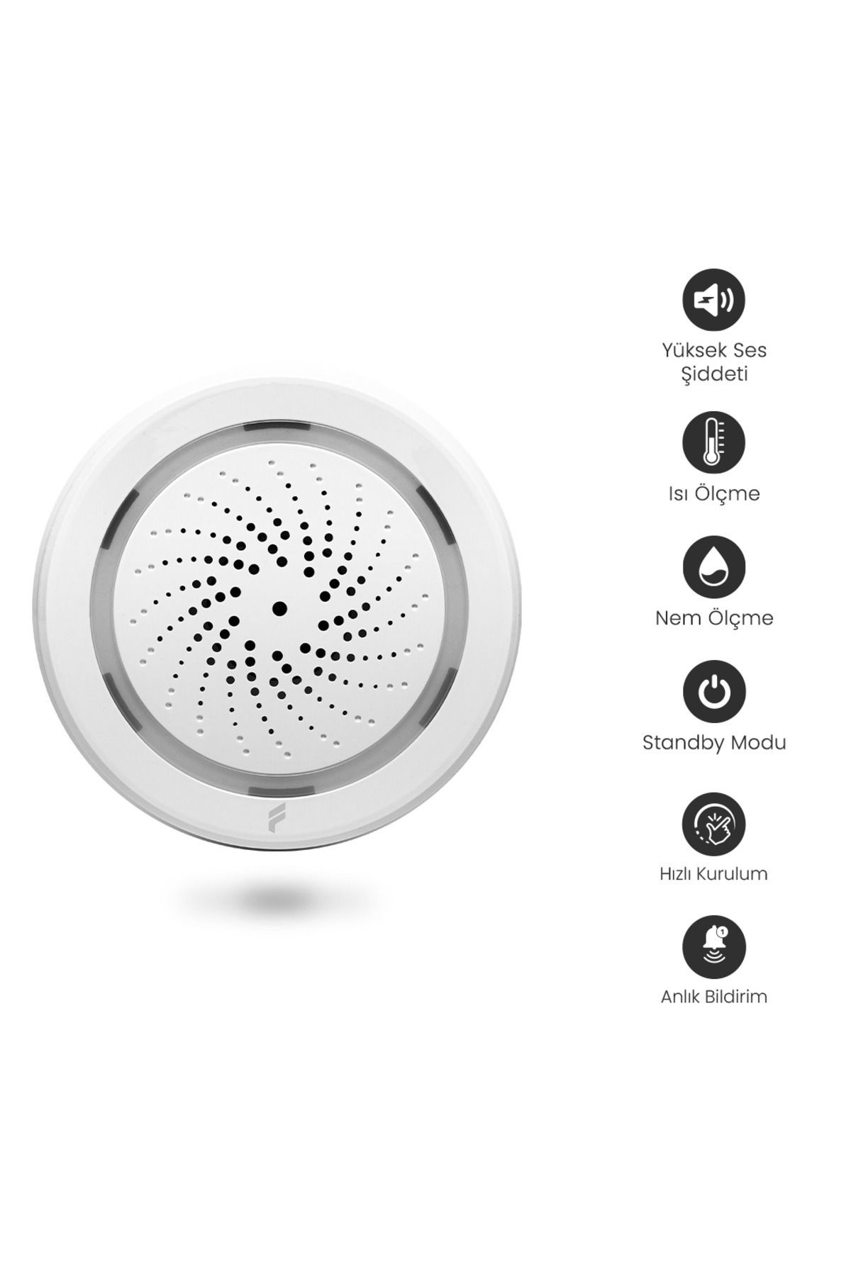 Akıllı Kablosuz Kapı Pencere Sensörü Ve Iç Ortam Nem-ısı Ölçer-siren, Wifi, Uzaktan Takip, Tuya - 3