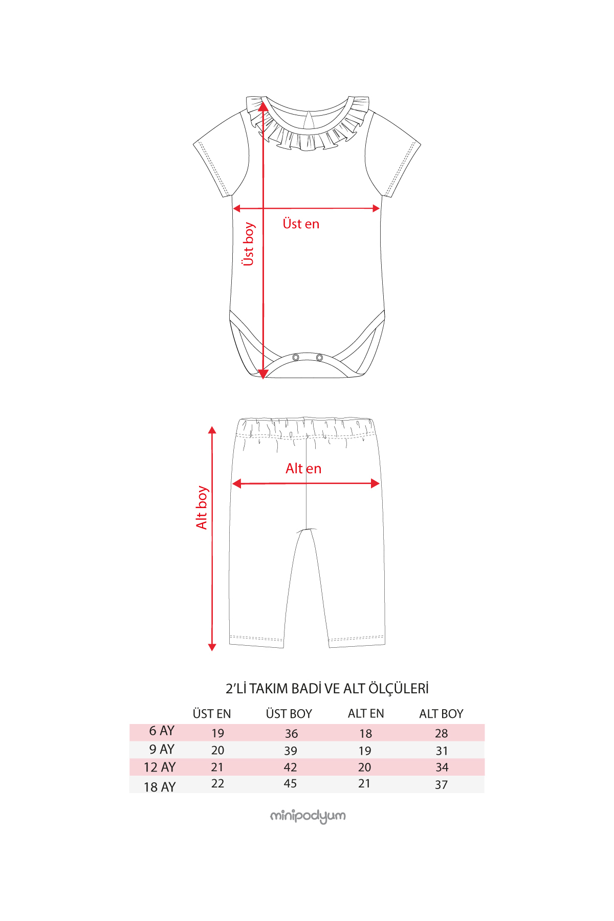 Minipodyum Kız Bebek Body Zıbın Örme Müslin Bandanalı Yazlık 3'lü Takım fotoğrafı 2 (önizleme)