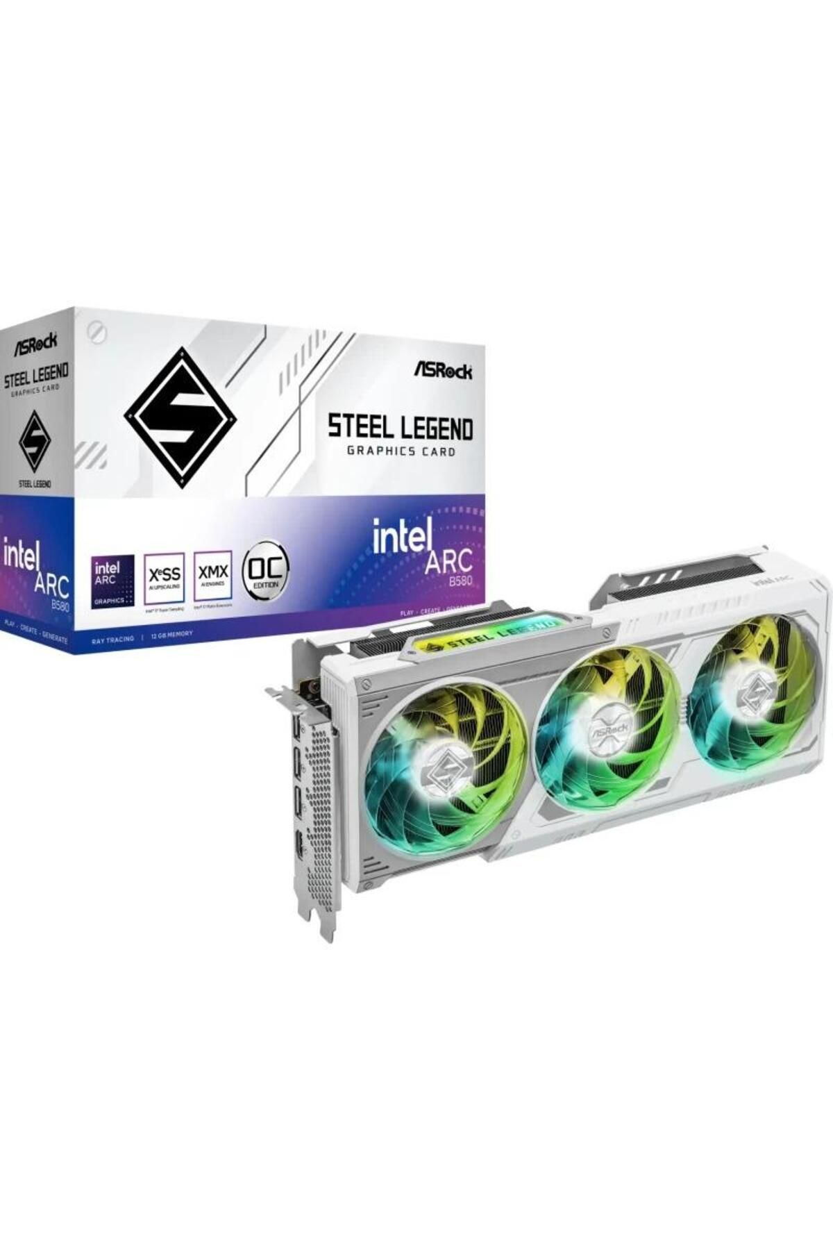 Intel-Placa video ASRock Intel Arc B580 STEEL LEGEND OC 12GB GDDR6 192-bit 7
