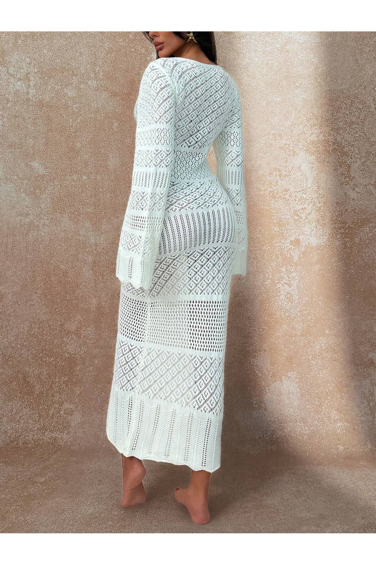 ATE ÖZGÜNEŞ TRİKO TEKSTİL-Pair of Women's Tricot Beach Dress 4