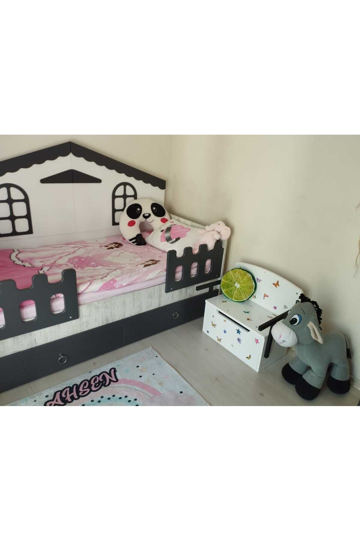 AHSEN BABY 3 ü 1 Arada Çocuk Masa - Sandalye - Oyuncak Sandığı | Fonksiyonel ve Sevimli Tasarım