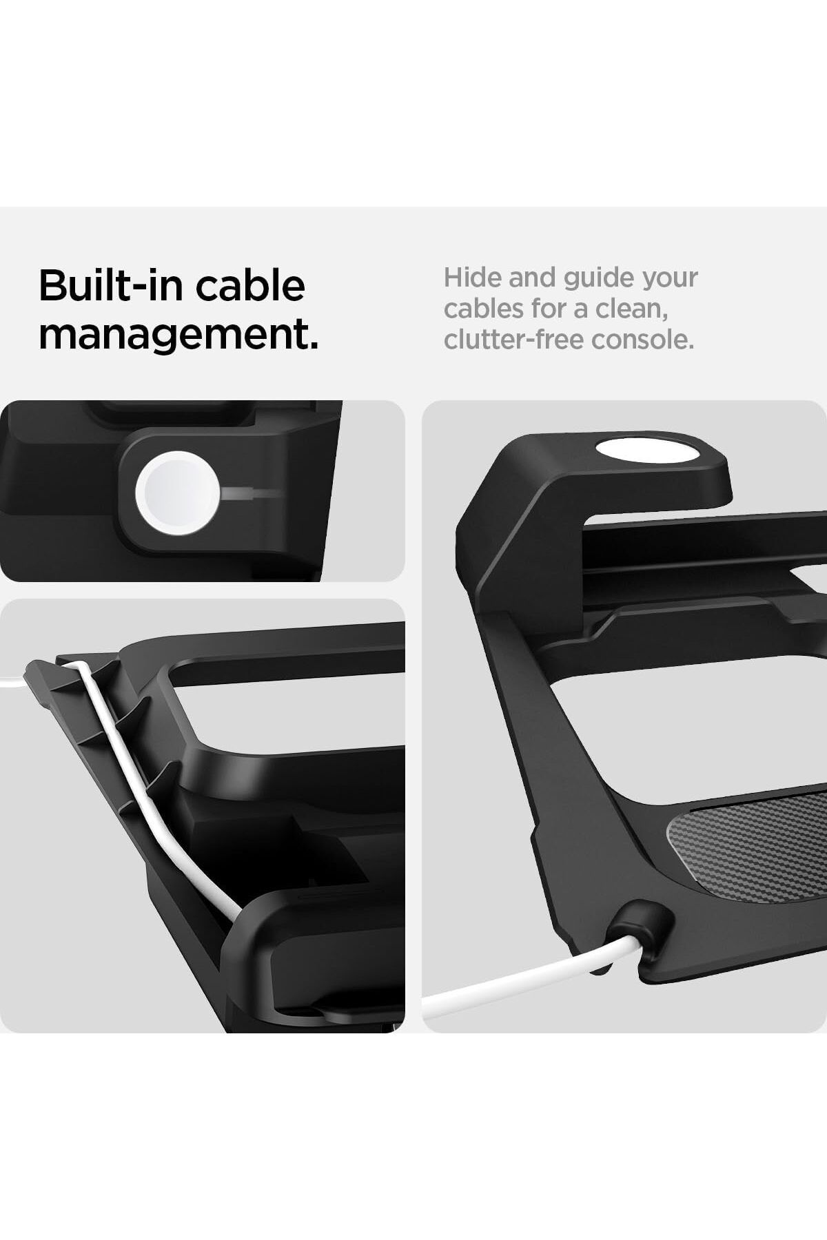 Spigen-3 in 1 Wireless Charging Hub Mount for Tesla Model 3 Highland Watch Charger NOT Included 5