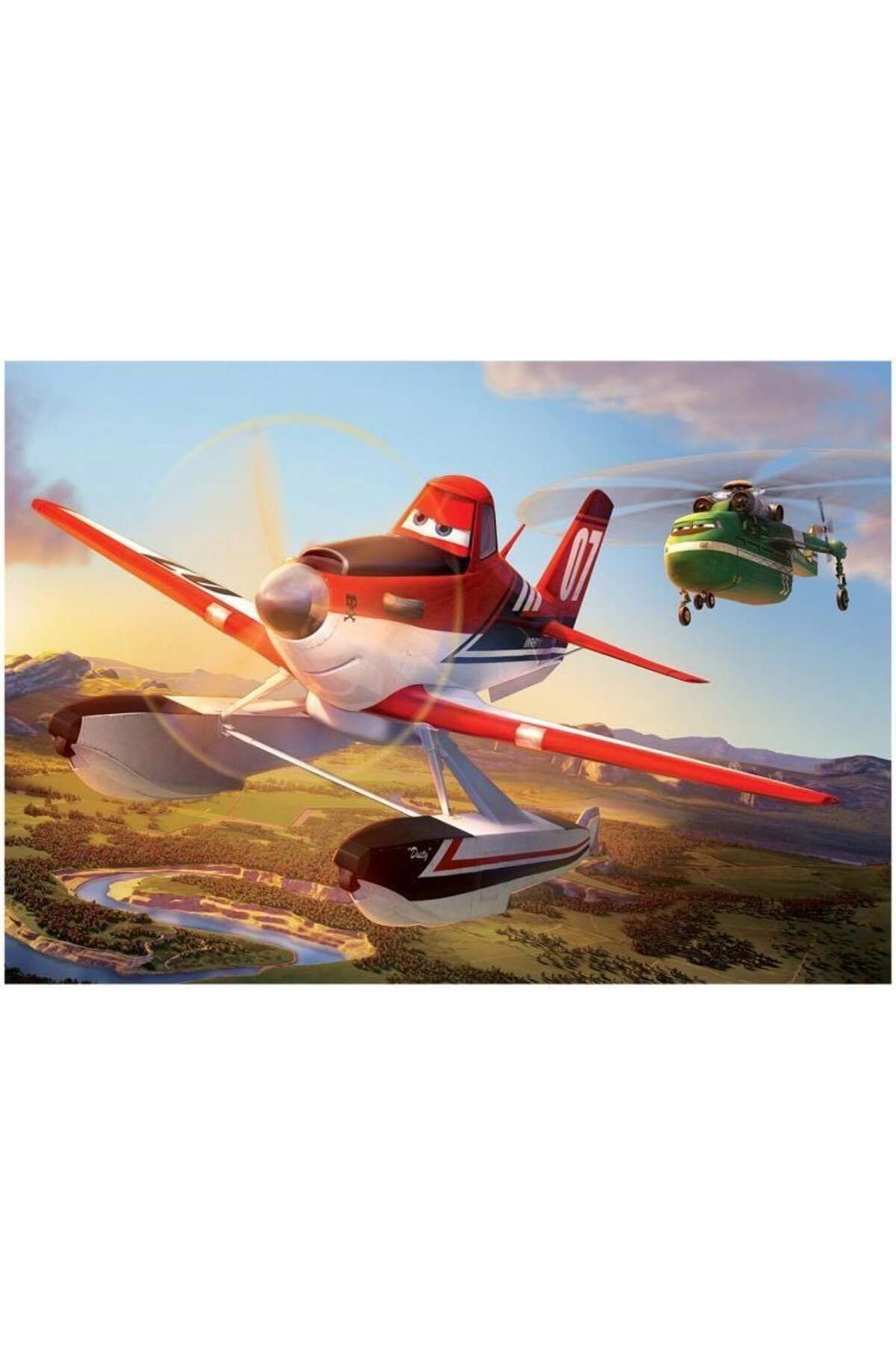 TimeStart 100 Parça Planes Puzzle